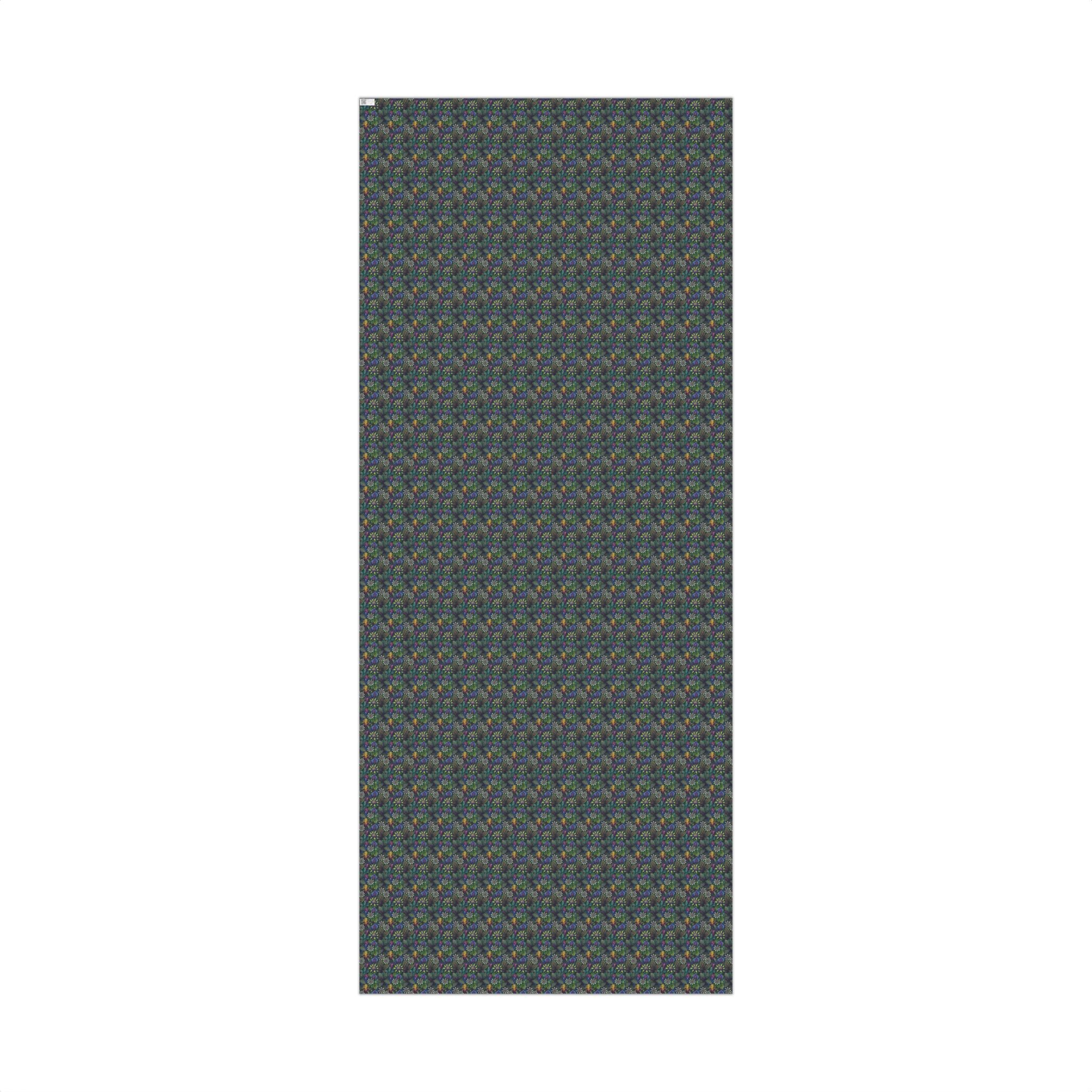 Dark Floral Pattern Gift Wrap Paper | Floral Wrapping Paper Roll