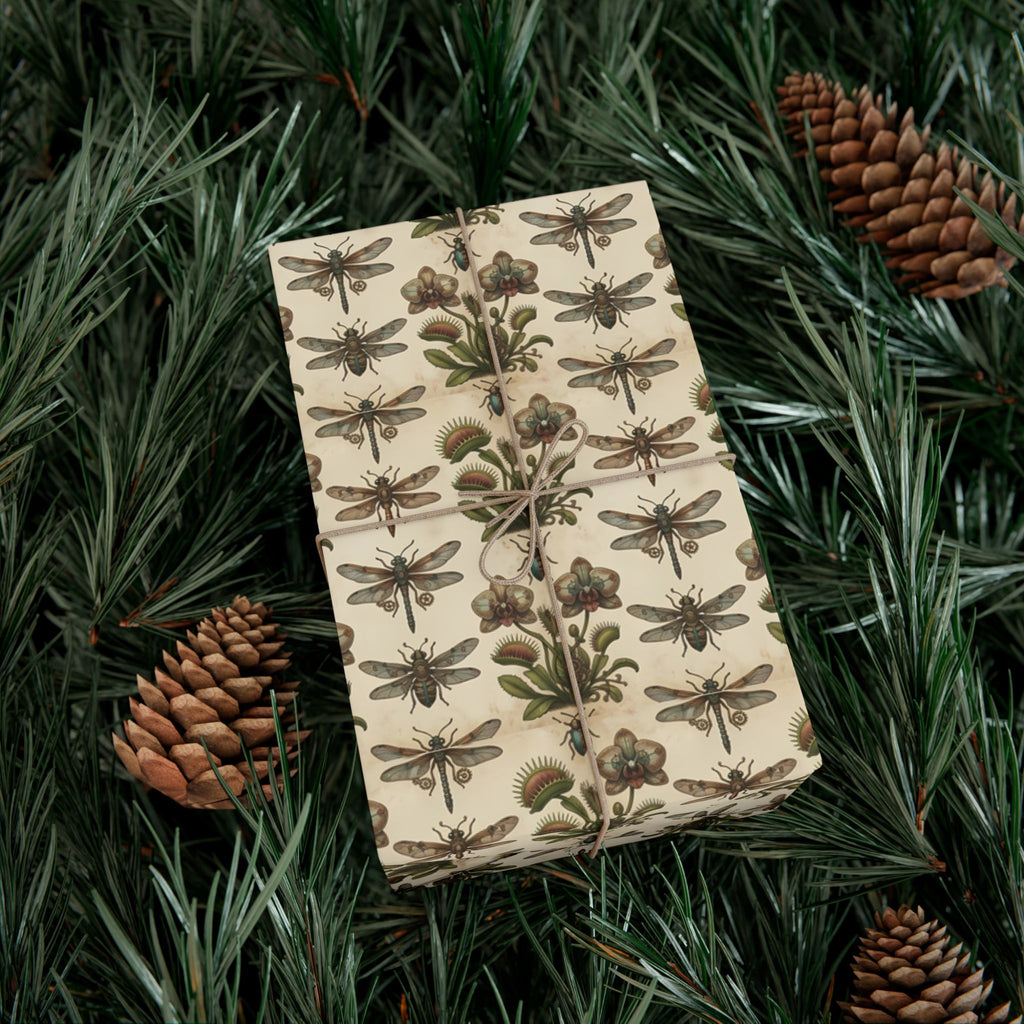 Muted Floral Pattern Gift Wrap Papers | Botanical Wrapping Paper Roll