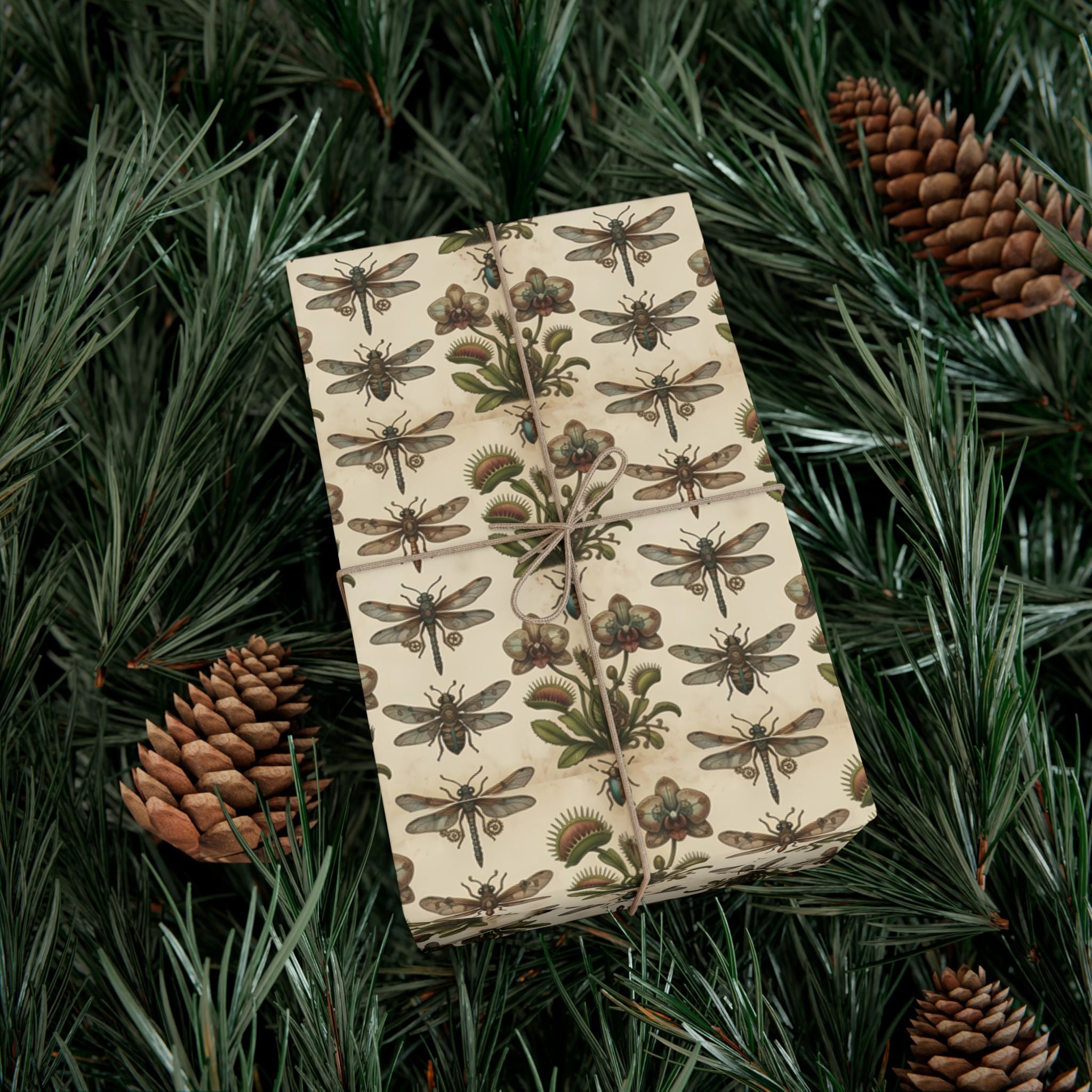 Muted Floral Pattern Gift Wrap Papers | Botanical Wrapping Paper Roll