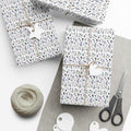 Tiny Lavender Floral Pattern Gift Wrap Paper | Neutral Botanical Wrapping