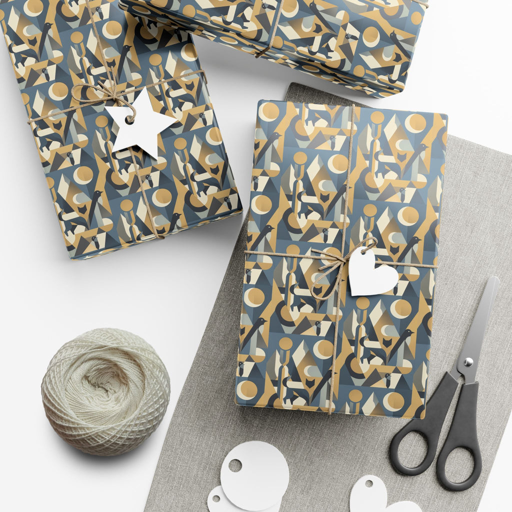 Abstract Geometric Pattern Gift Wrap Papers | Midcentury Modern Wrapping Paper
