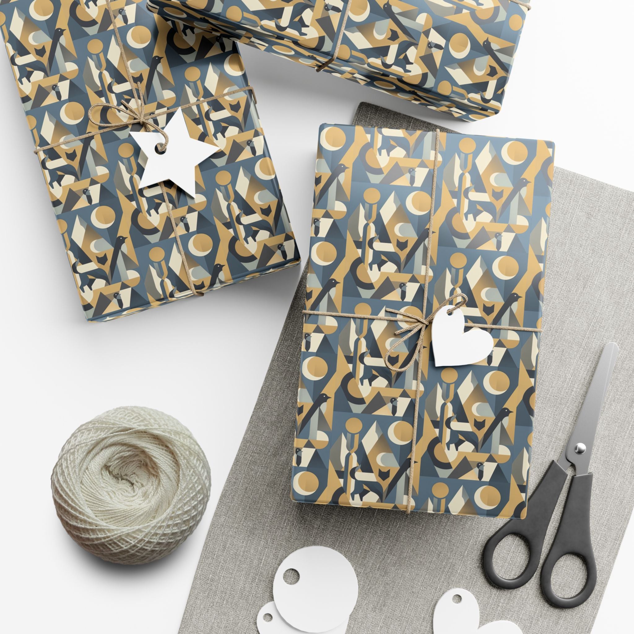 Abstract Geometric Pattern Gift Wrap Papers | Midcentury Modern Wrapping Paper