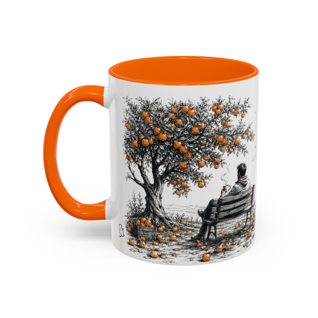Orange Past and Future Ceramic Mug