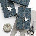 Blue Geometric Hills gift wrap paper | Repeating pattern, Landscape motif