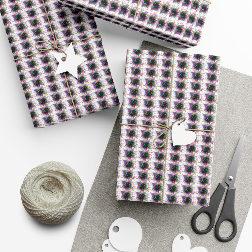 Purple Geometric Grid Gift Wrap Paper | Wrapping Paper Roll