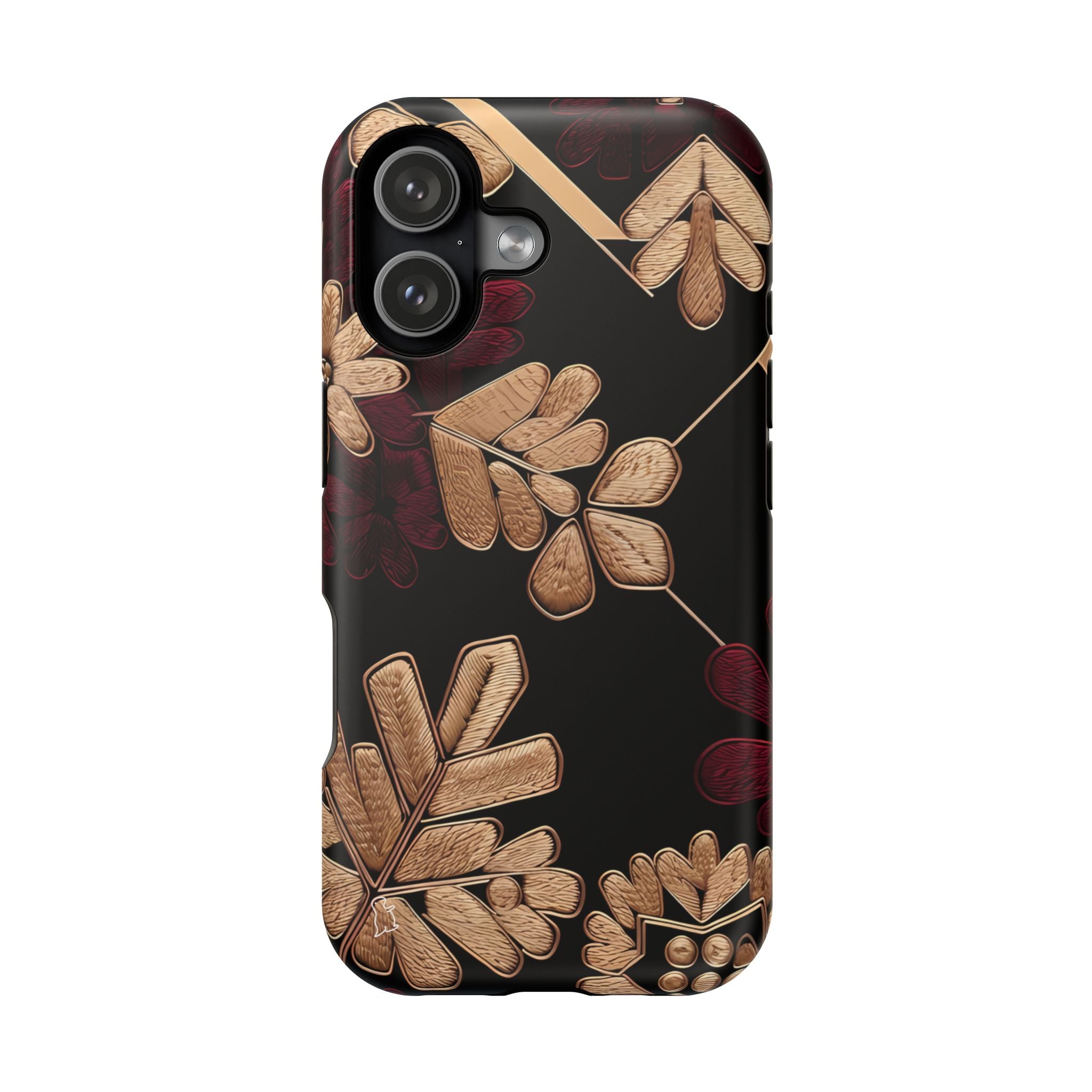Gold Leaf Floral Phone Case | Impact-Resistant Case