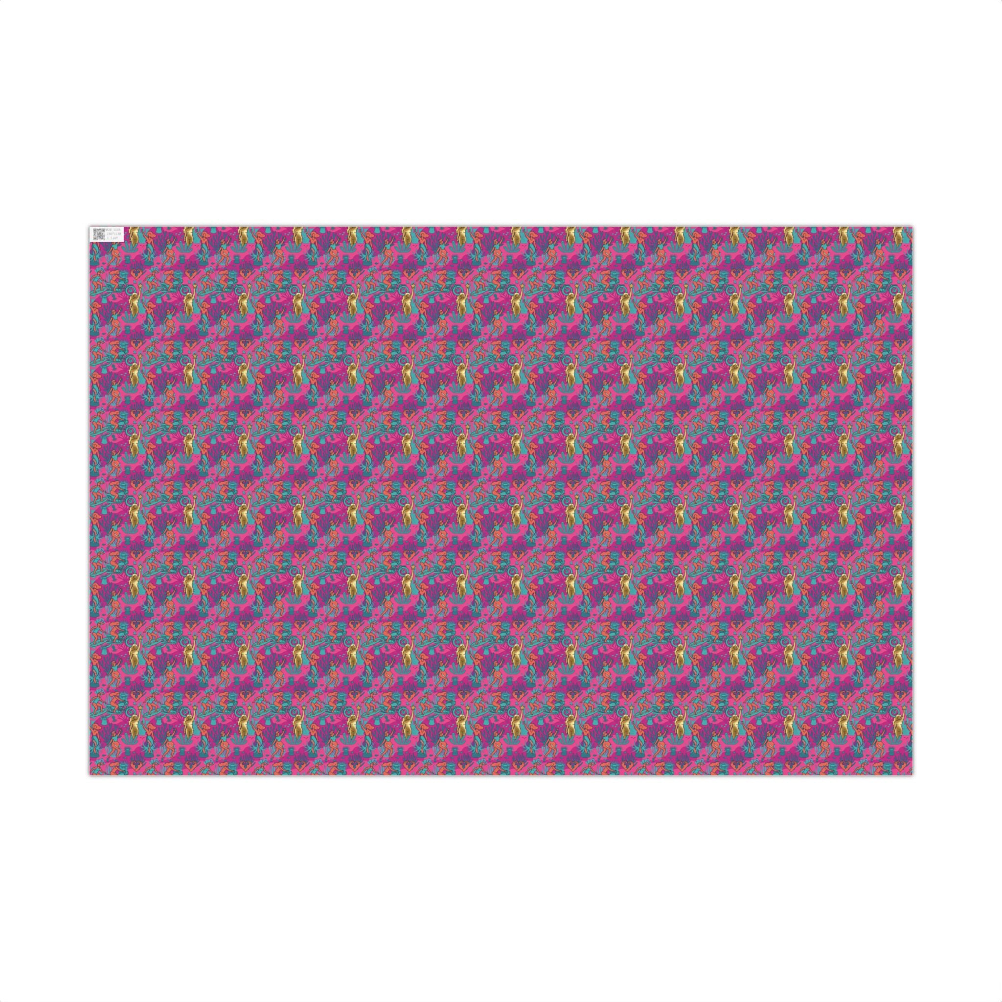 Abstract Colorful Floral Coral Pattern Gift Wrap Paper | Wrapping Paper Roll