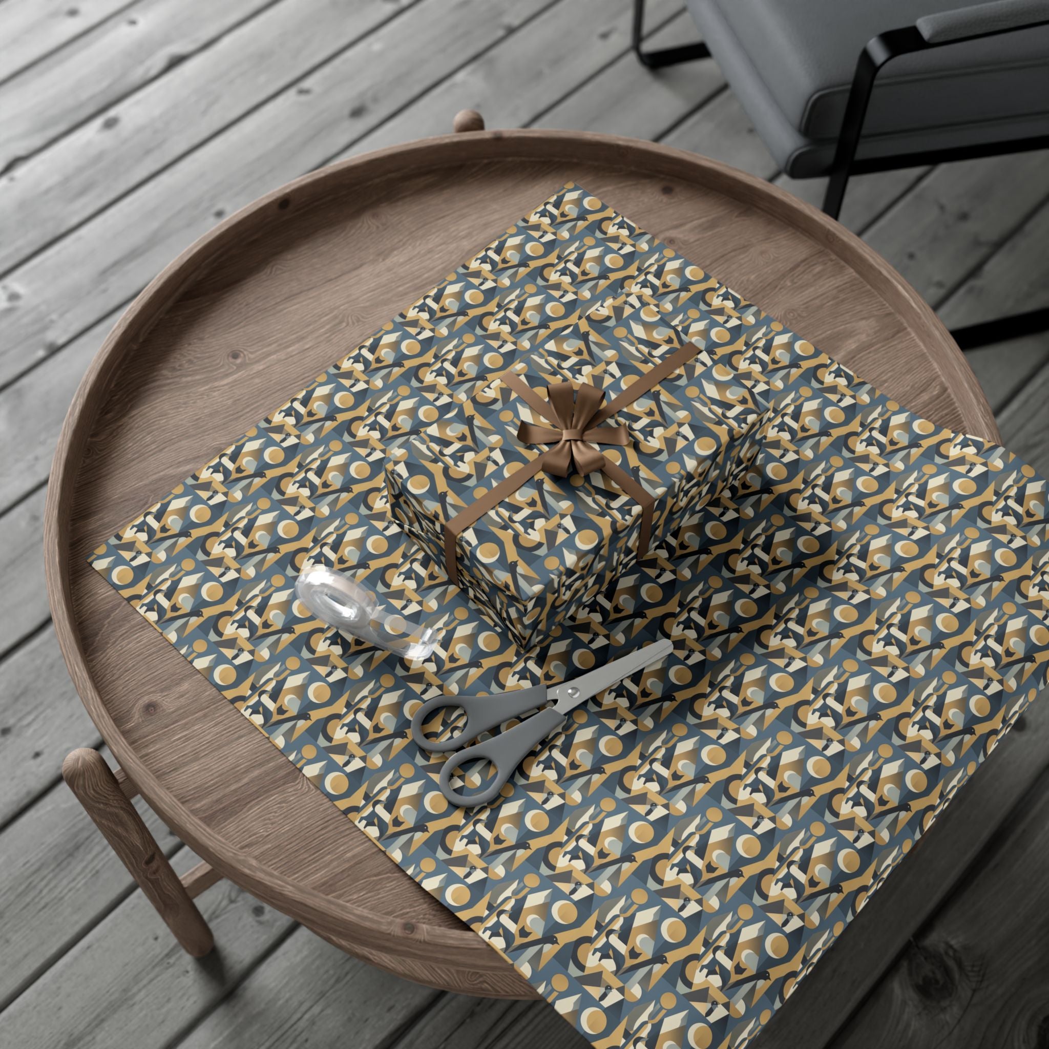 Abstract Geometric Pattern Gift Wrap Papers | Midcentury Modern Wrapping Paper