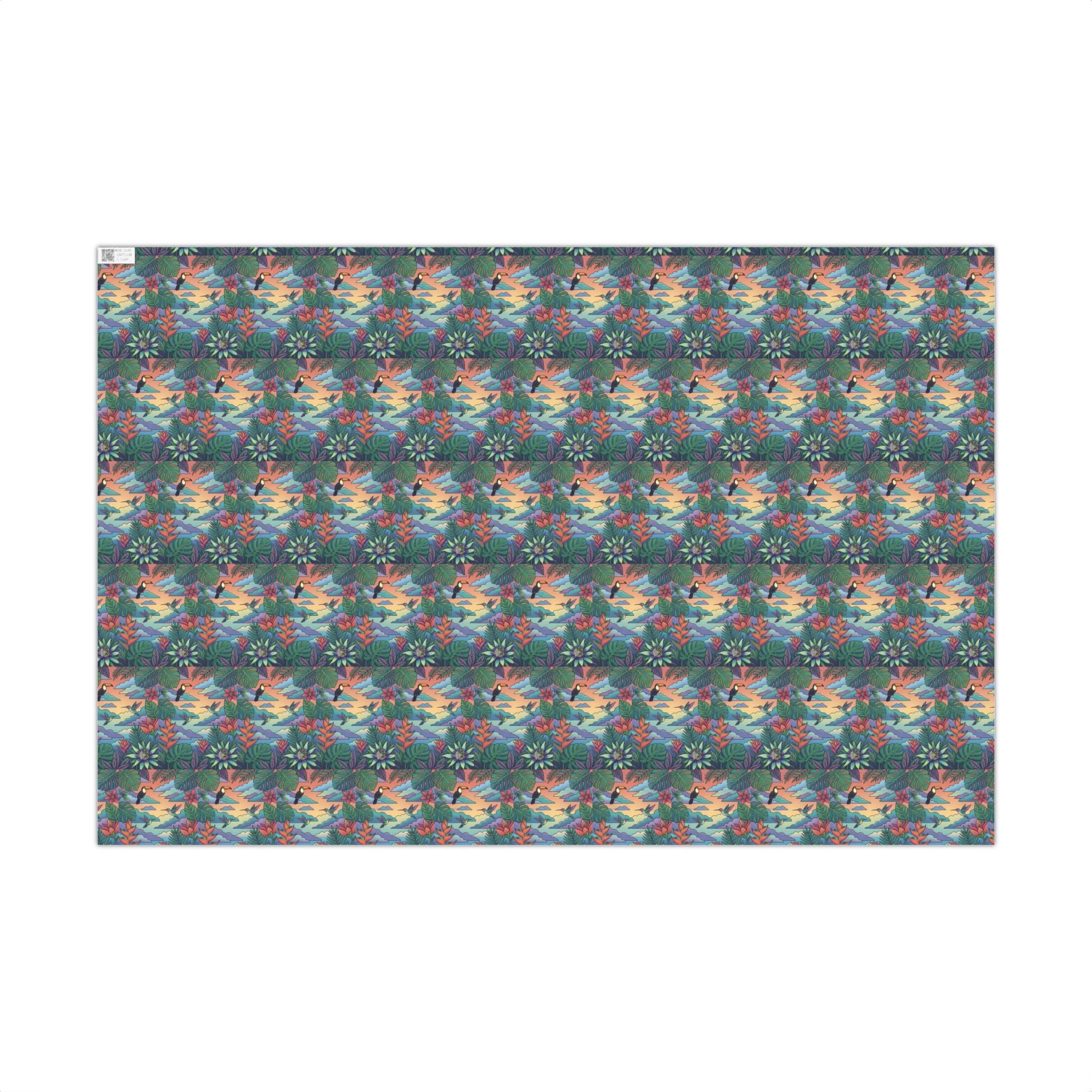 Tropical Floral Pattern Gift Wrap Papers | Botanical Jungle Wrapping Paper Roll
