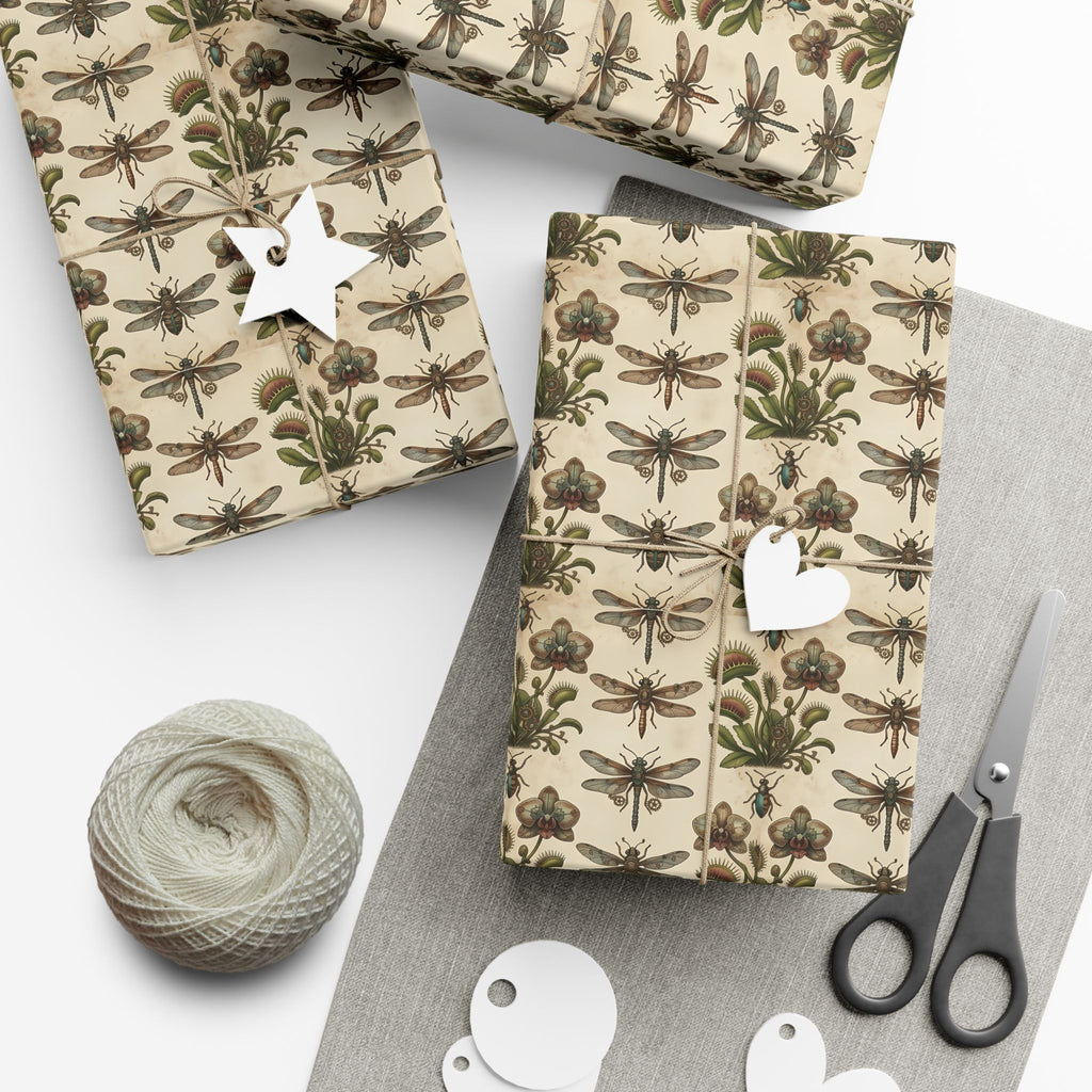 Muted Floral Pattern Gift Wrap Papers | Botanical Wrapping Paper Roll