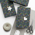 Dark Floral Pattern Gift Wrap Paper | Floral Wrapping Paper Roll