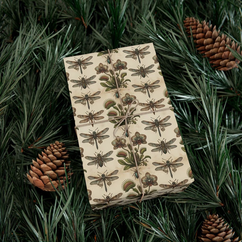 Muted Floral Pattern Gift Wrap Papers | Botanical Wrapping Paper Roll