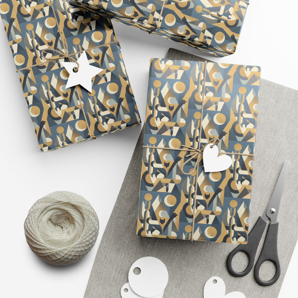 Abstract Geometric Pattern Gift Wrap Papers | Midcentury Modern Wrapping Paper