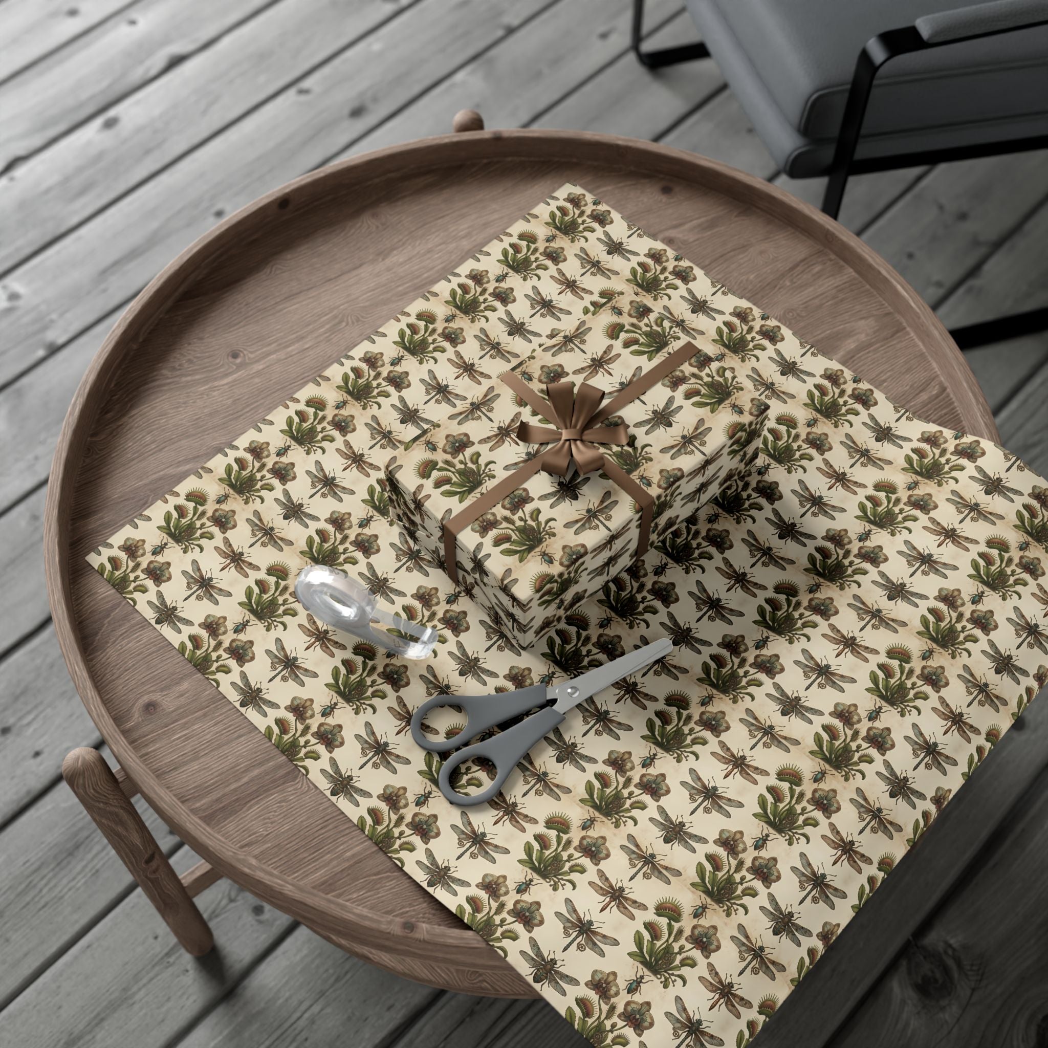 Muted Floral Pattern Gift Wrap Papers | Botanical Wrapping Paper Roll