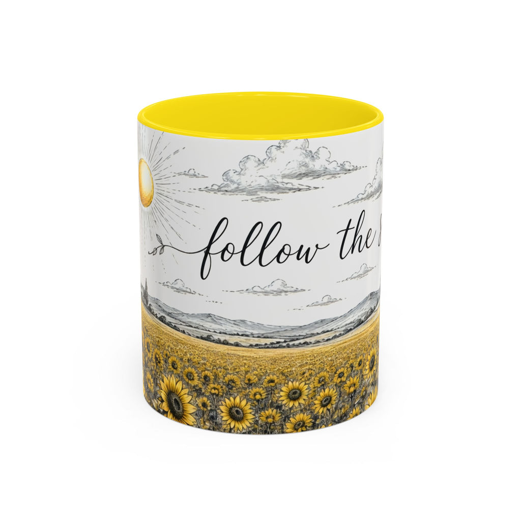 Follow the Sun Sunflower Ceramic Mug