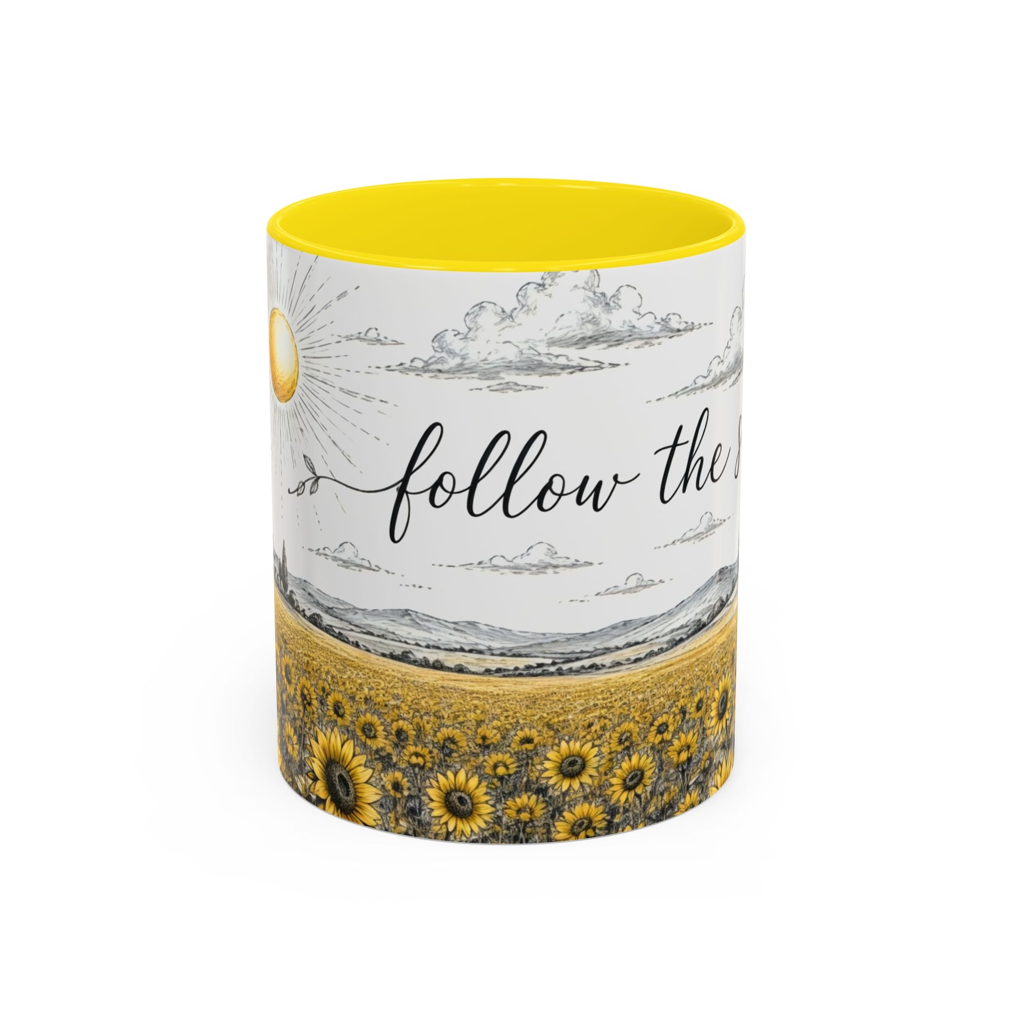 Follow the Sun Sunflower Ceramic Mug