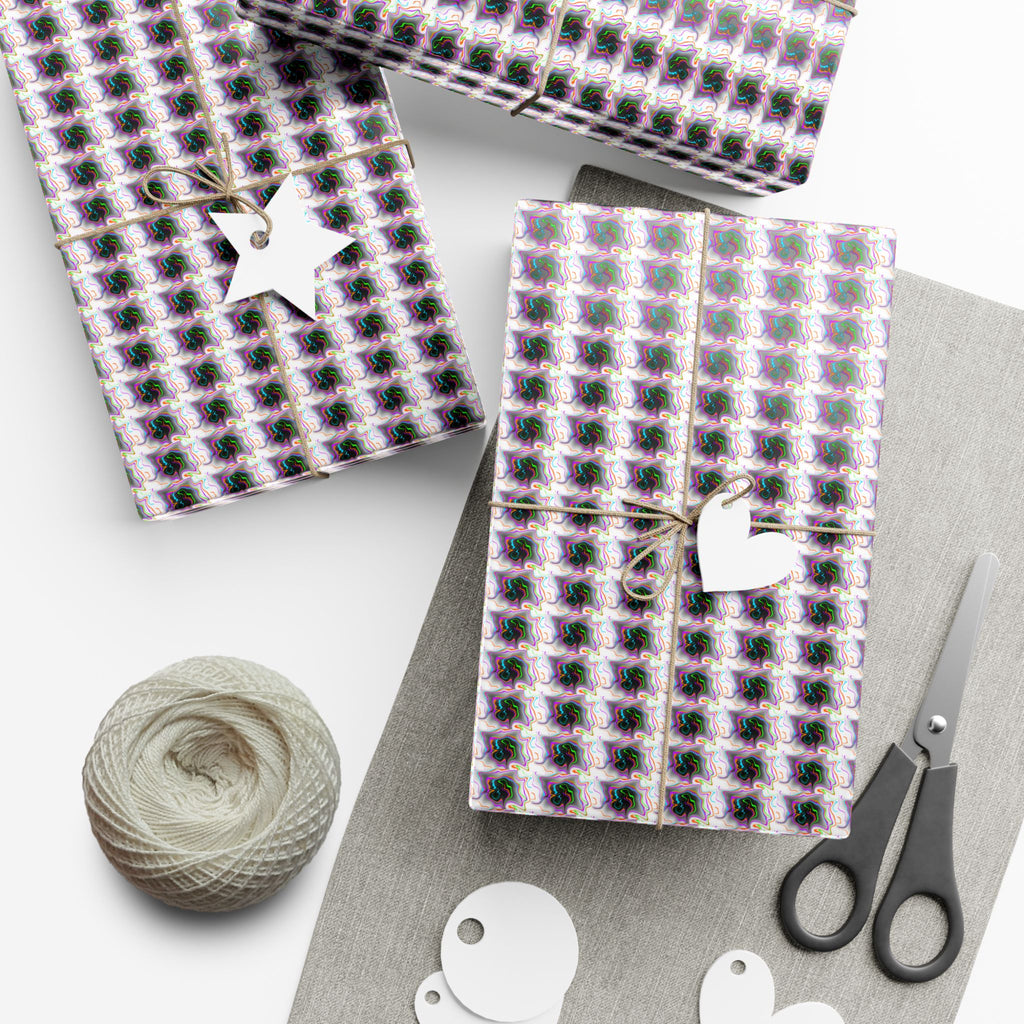 Purple Geometric Grid Gift Wrap Paper | Wrapping Paper Roll