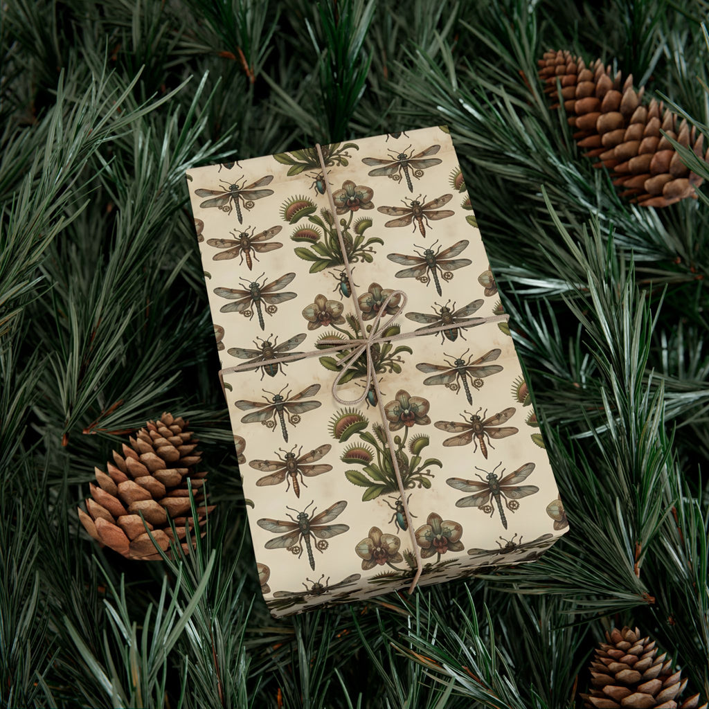 Muted Floral Pattern Gift Wrap Papers | Botanical Wrapping Paper Roll