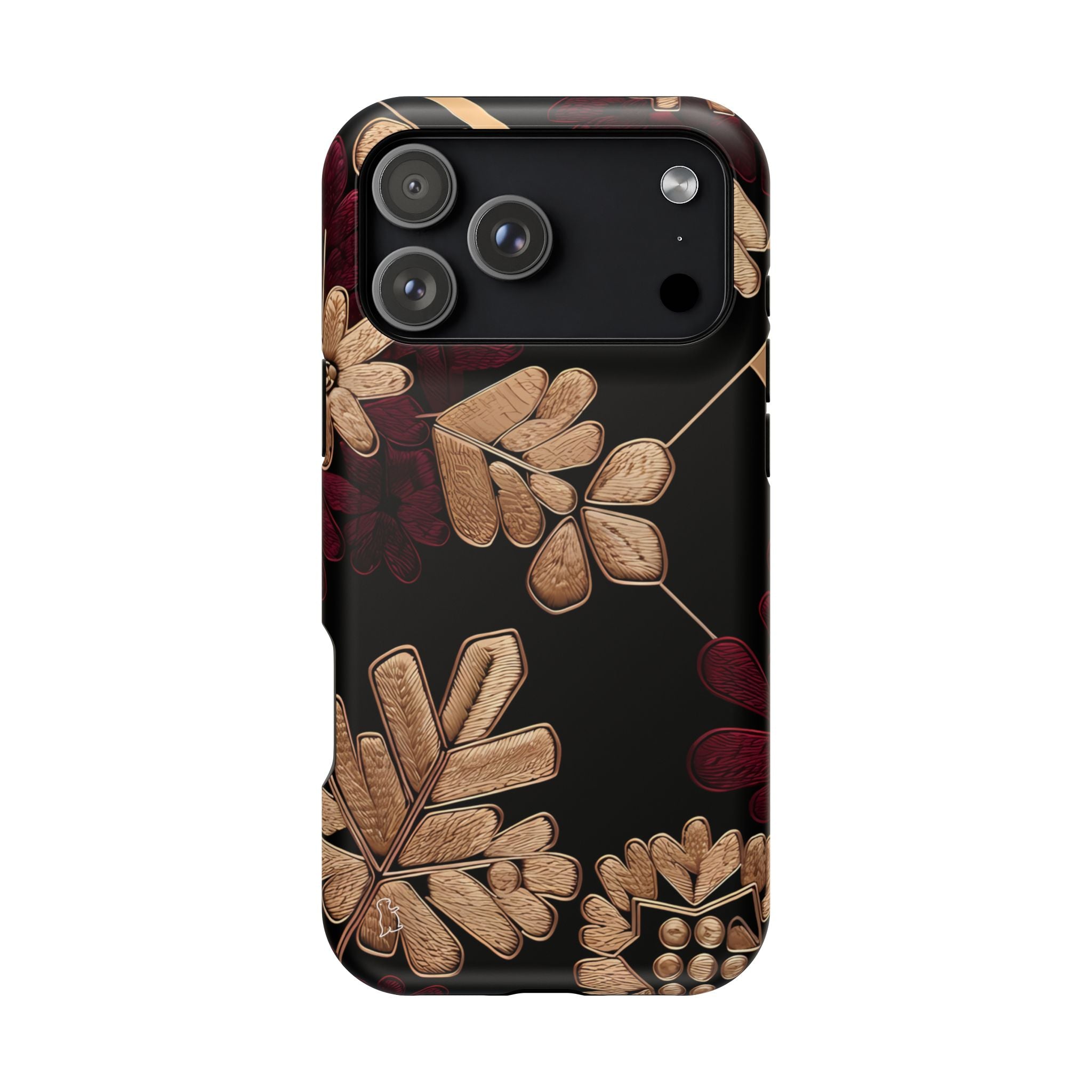 Gold Leaf Floral Phone Case | Impact-Resistant Case