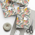 Abstract Retro Swirl Gift Wrap Papers | Colorful Organic Pattern