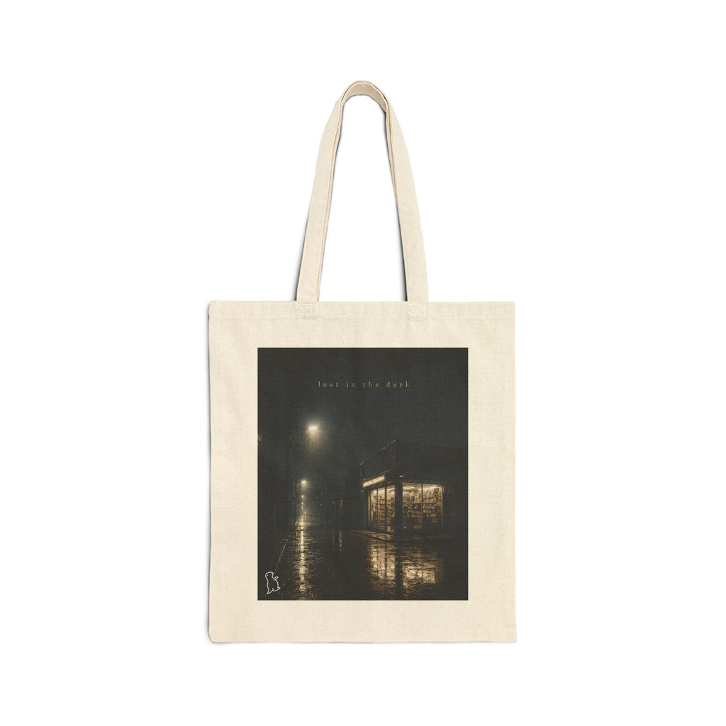Canvas Tote Bag — Rainy Night Reflection Photo Tote