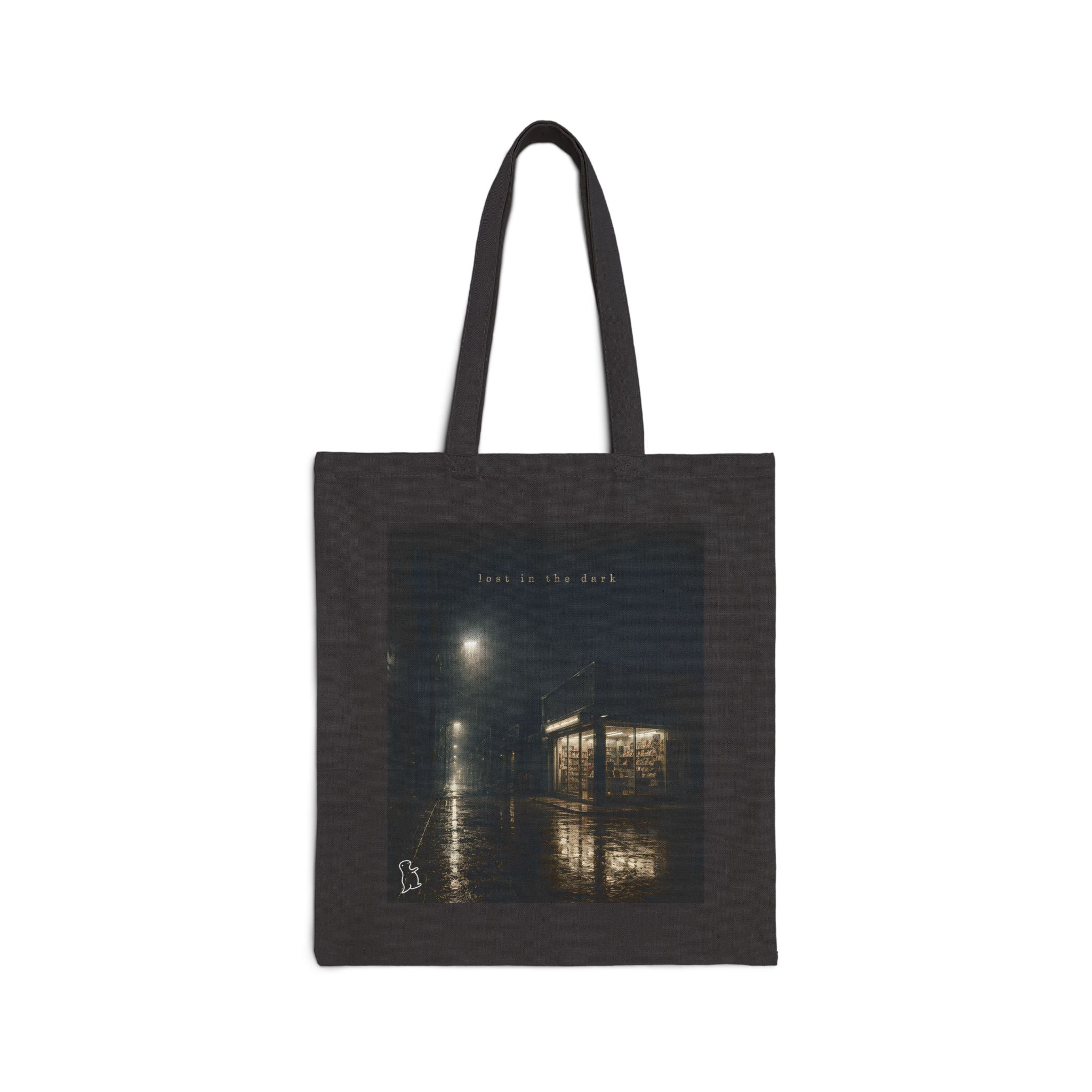 Canvas Tote Bag — Rainy Night Reflection Photo Tote