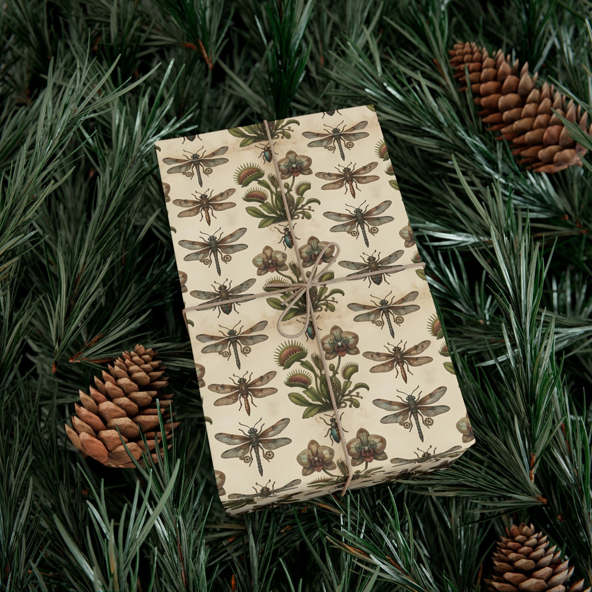 Muted Floral Pattern Gift Wrap Papers | Botanical Wrapping Paper Roll