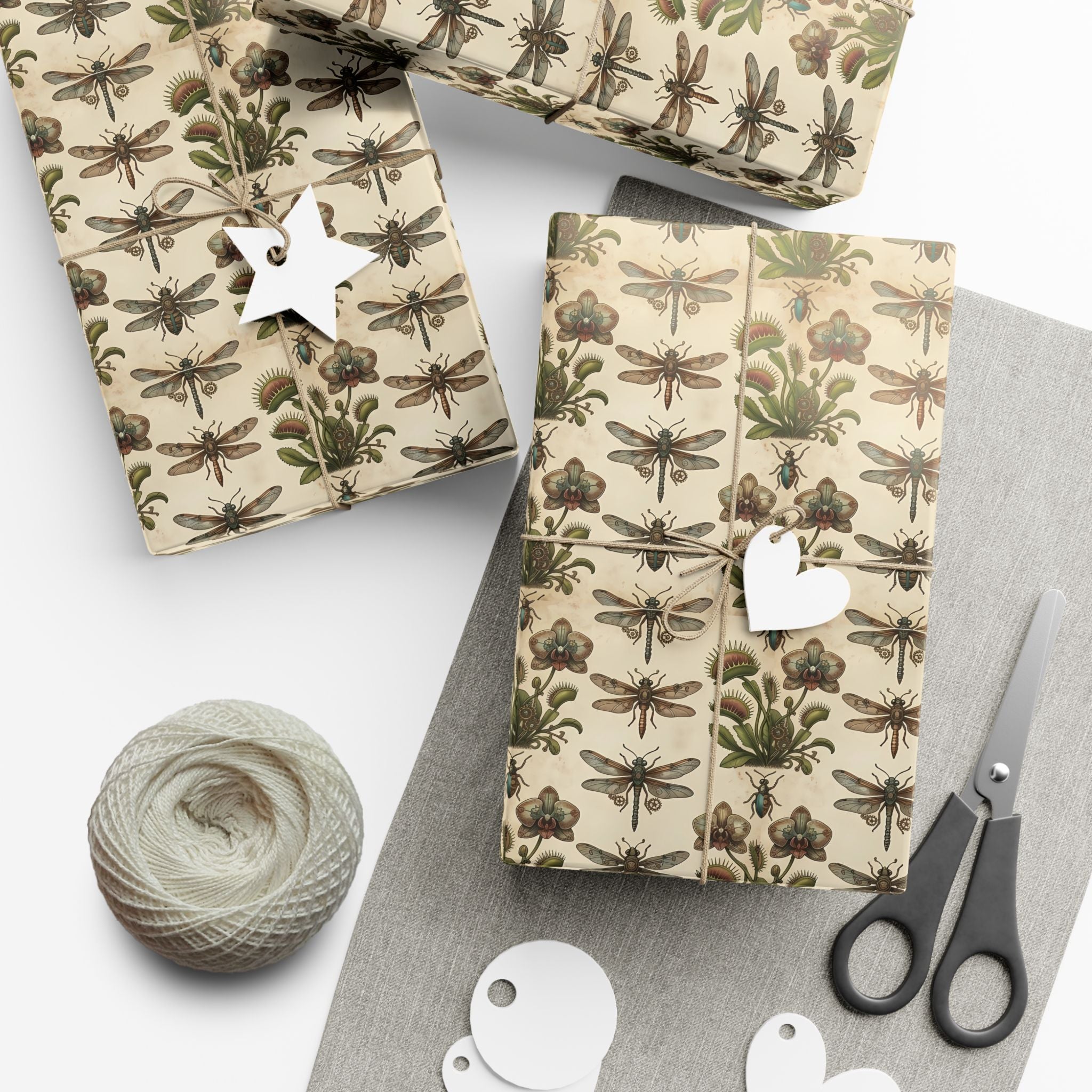 Muted Floral Pattern Gift Wrap Papers | Botanical Wrapping Paper Roll