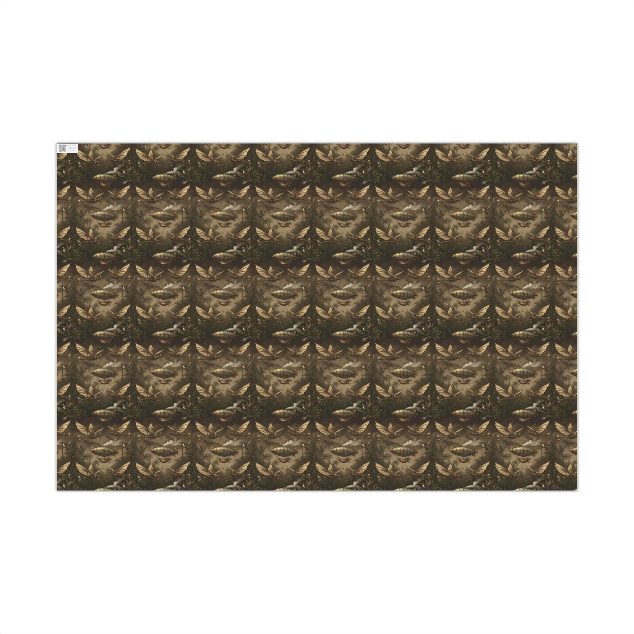 Steam Punk Pattern Gift Wrap Paper | Fall Foliage Wrapping Paper