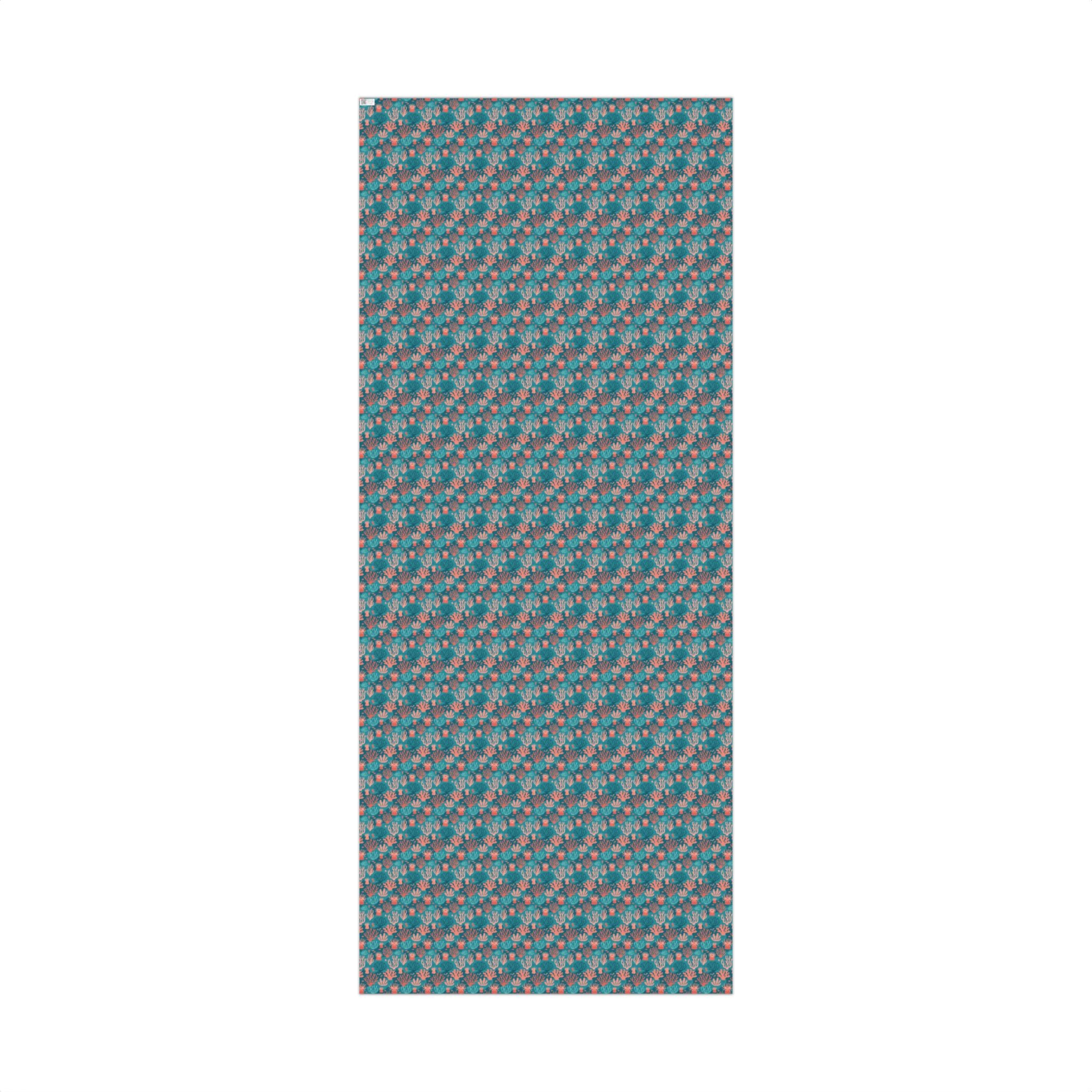 Coral Reef Pattern Gift Wrap Papers | Ocean Seaweed Shells Wrapping Paper