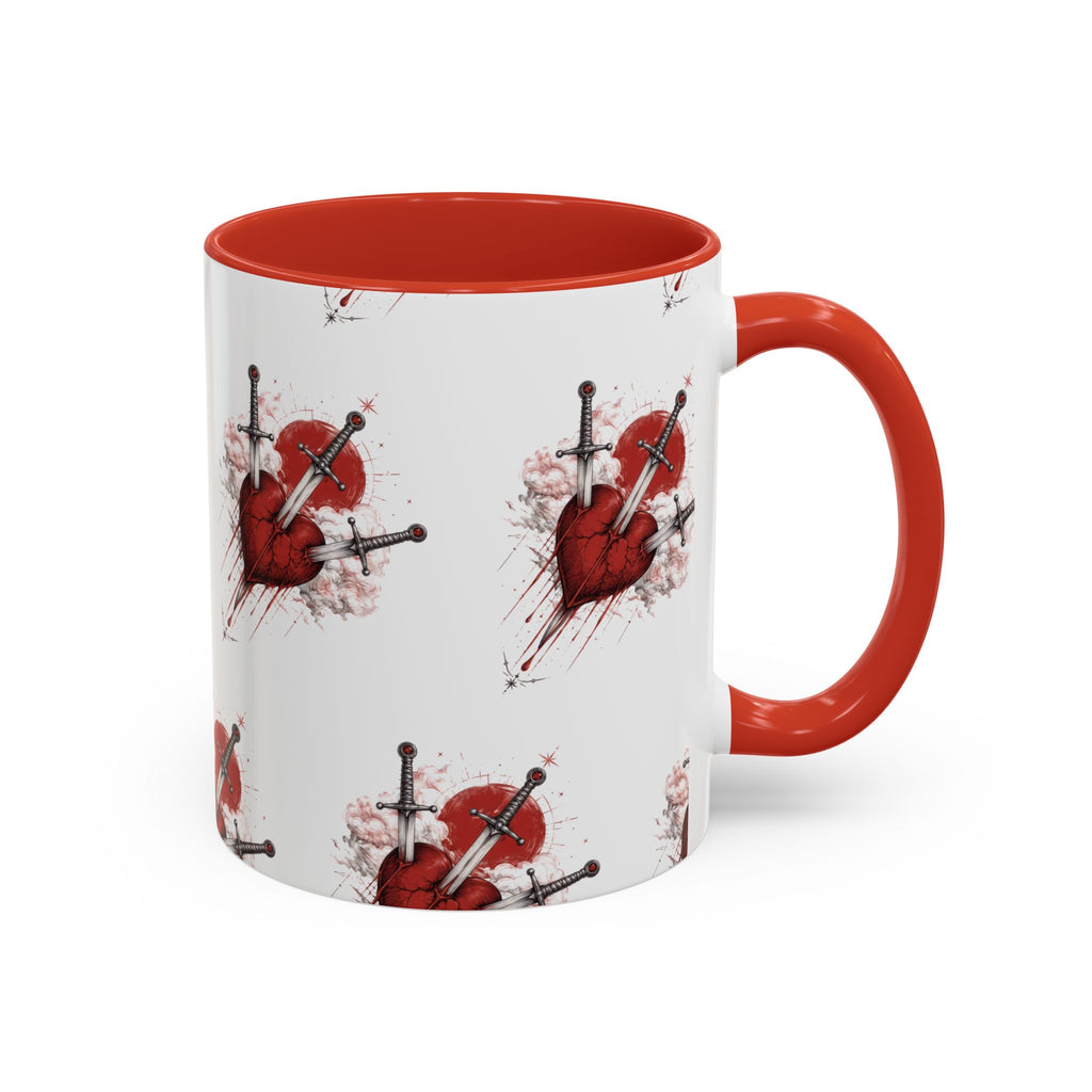 Heart Pierced by Sword Ceramic Mug