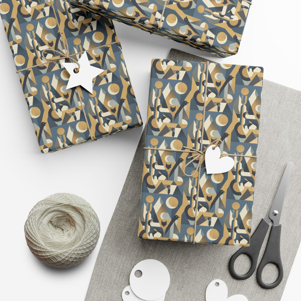 Abstract Geometric Pattern Gift Wrap Papers | Midcentury Modern Wrapping Paper