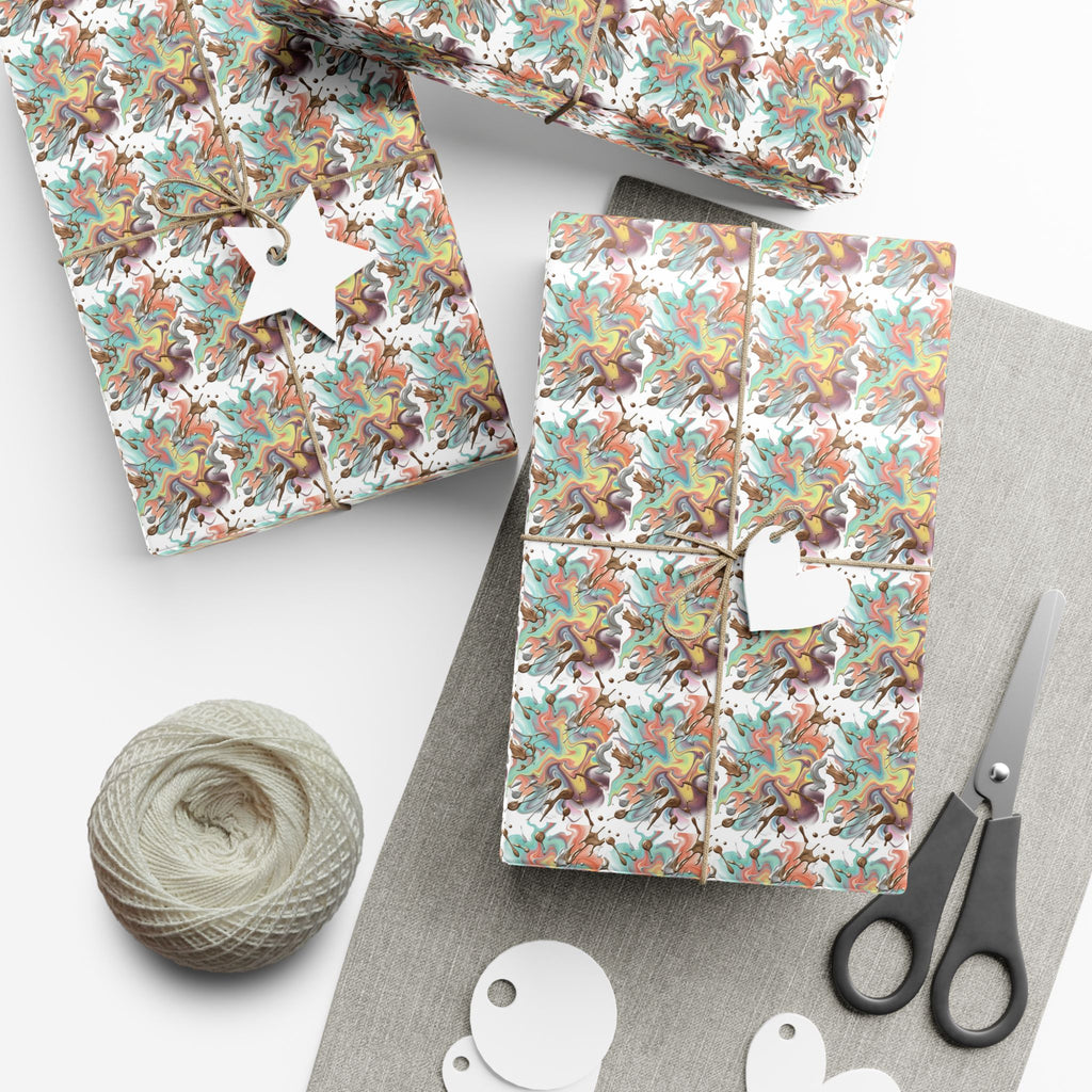 Abstract Watercolor Gift Wrap Paper | Wrapping Paper Roll