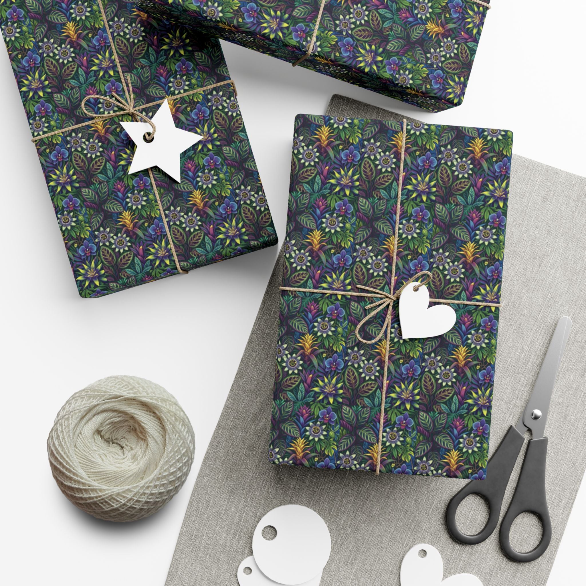 Dark Floral Pattern Gift Wrap Paper | Floral Wrapping Paper Roll