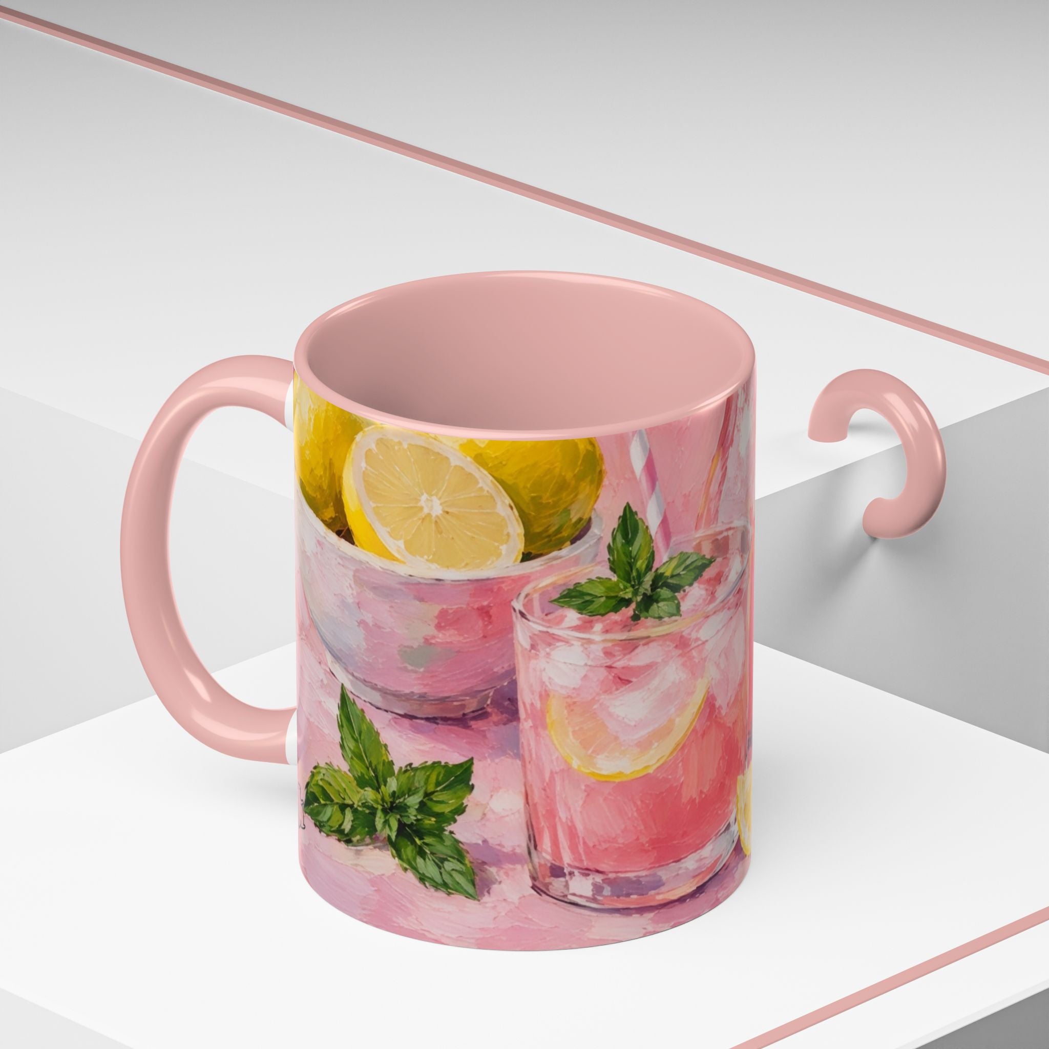 Pink Lemonade Paint Ceramic Mug