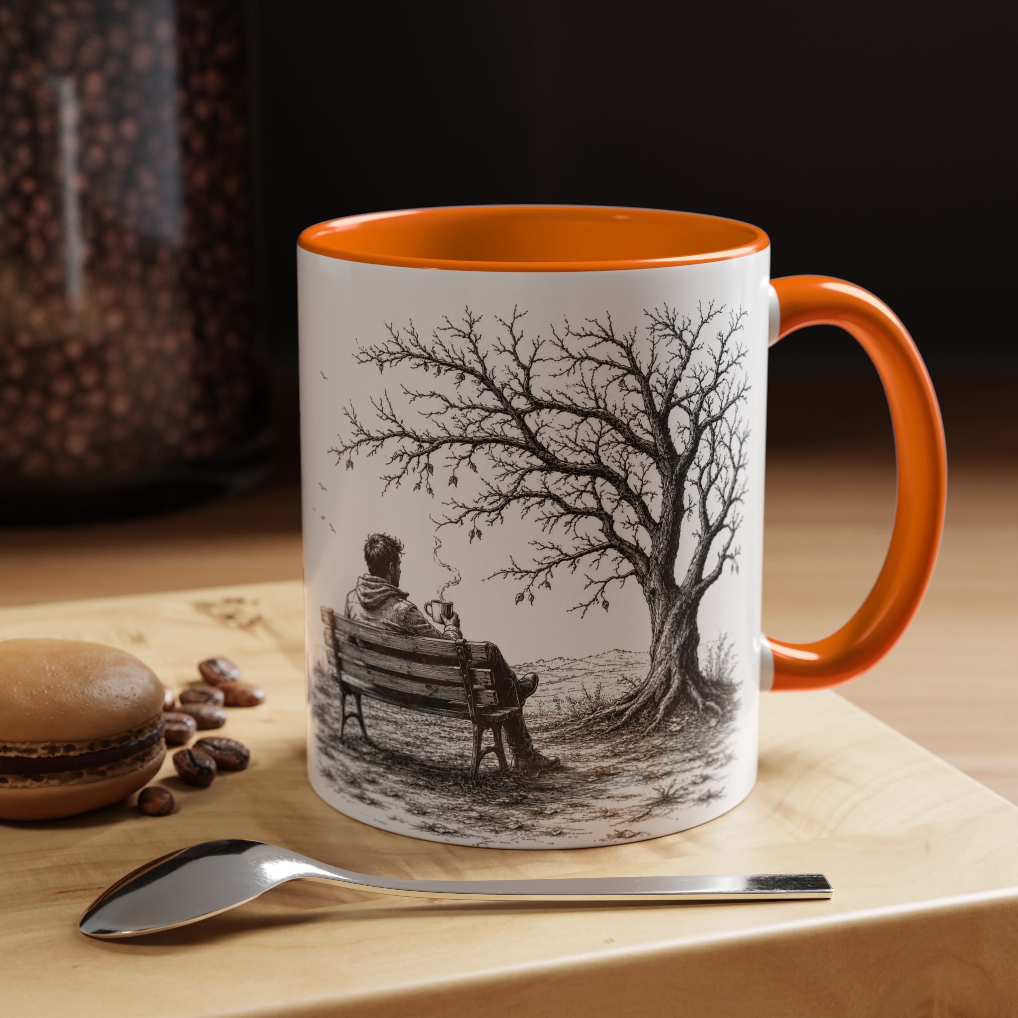 Orange Past and Future Ceramic Mug