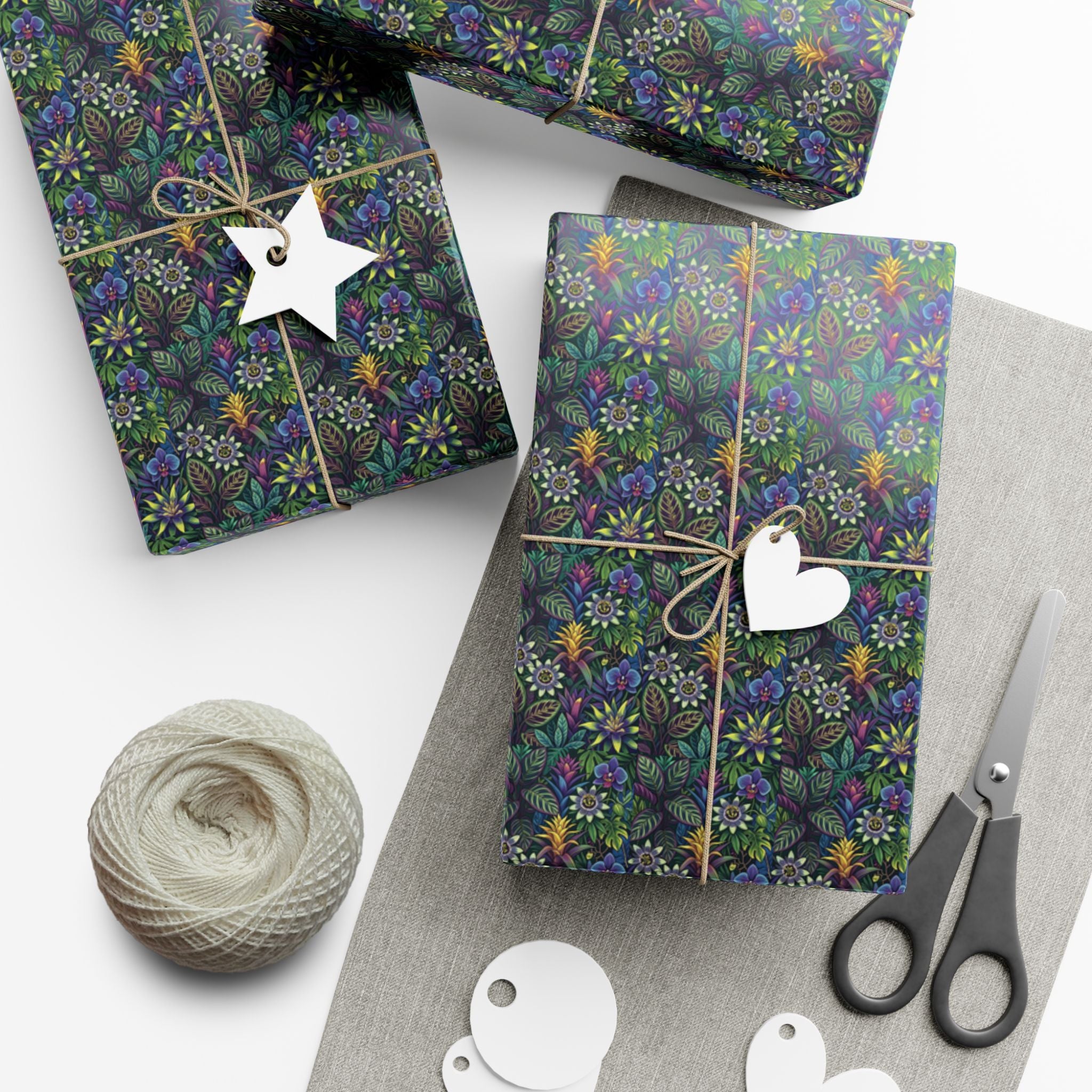 Dark Floral Pattern Gift Wrap Paper | Floral Wrapping Paper Roll