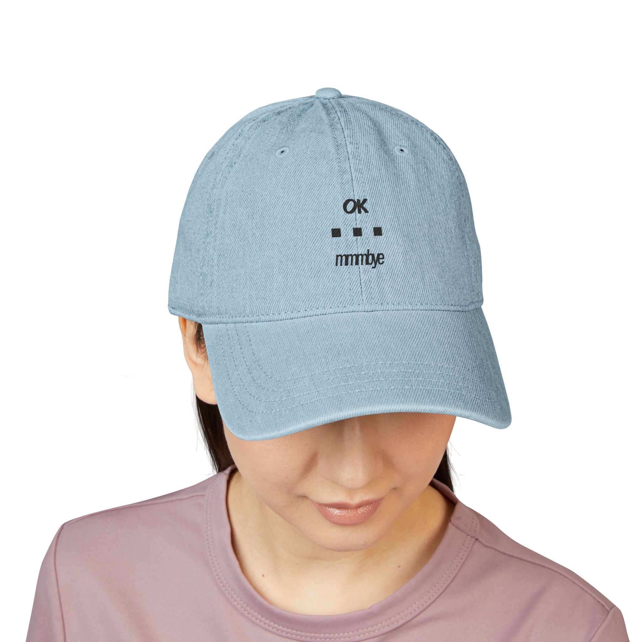 Embroidered Denim Cap