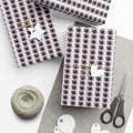 Purple Geometric Grid Gift Wrap Paper | Wrapping Paper Roll