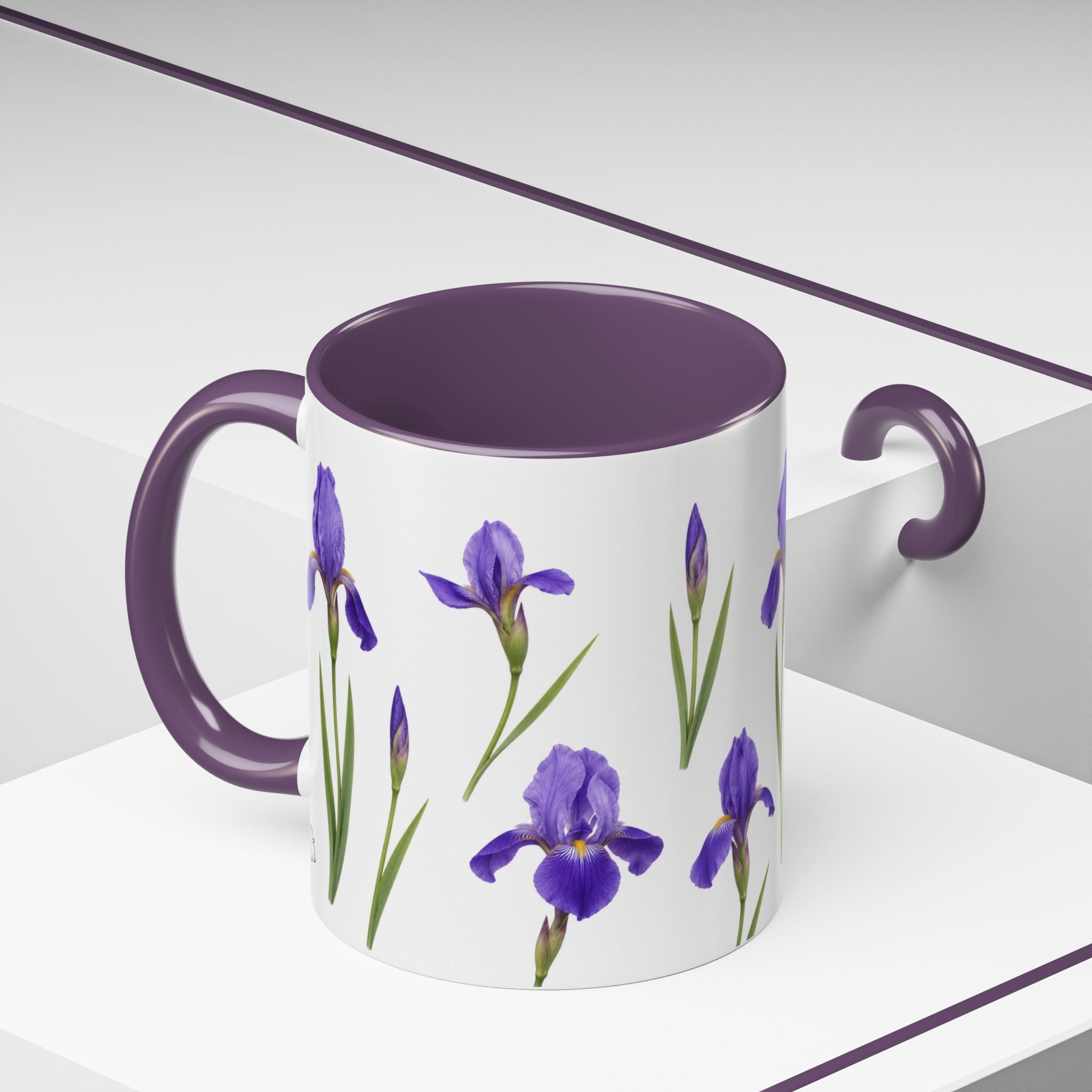 Iris Floral Coffee Mug