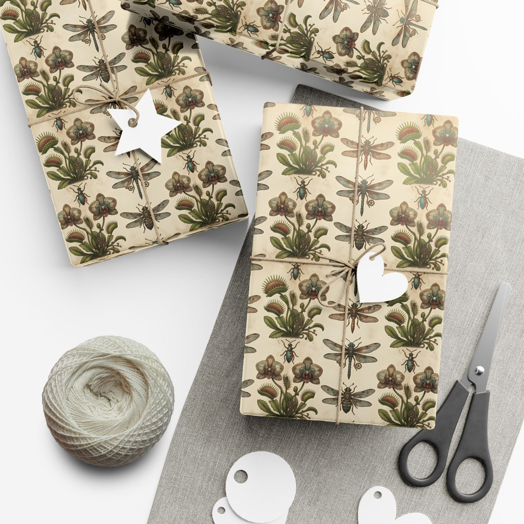 Muted Floral Pattern Gift Wrap Papers | Botanical Wrapping Paper Roll