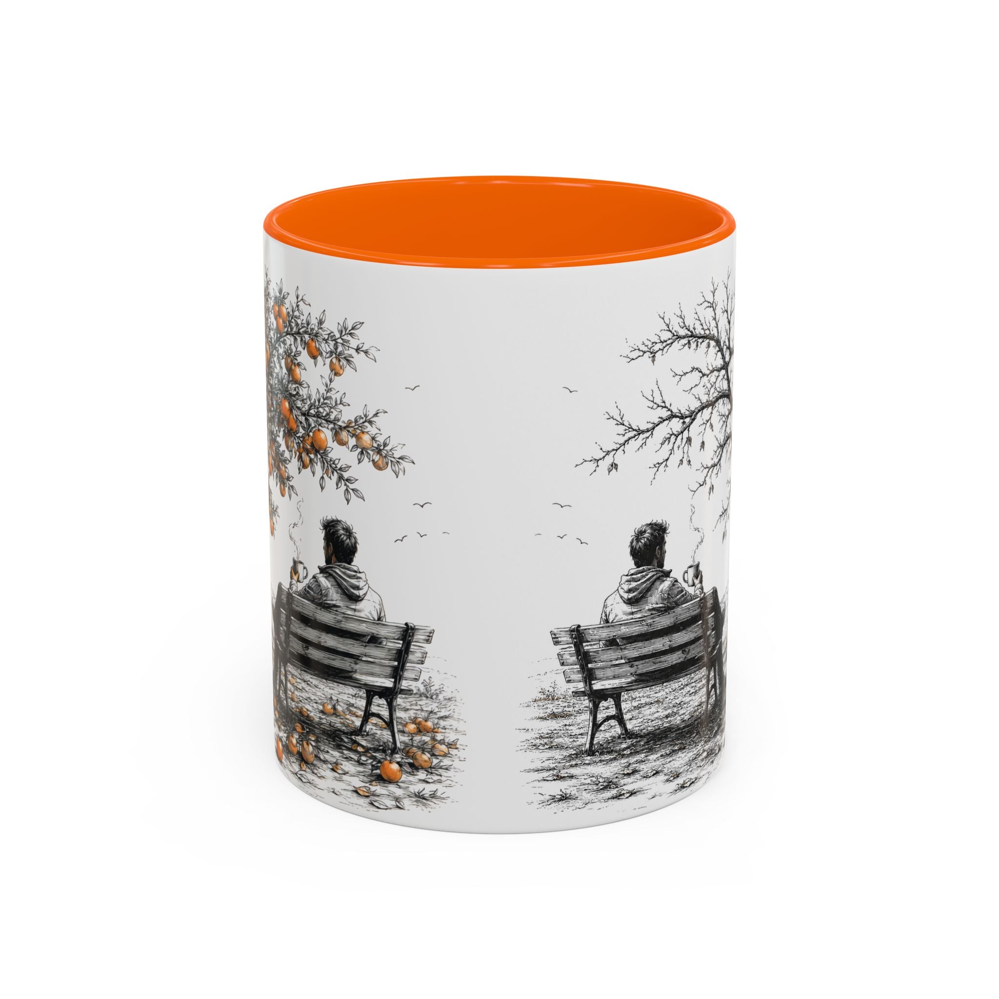 Orange Past and Future Ceramic Mug