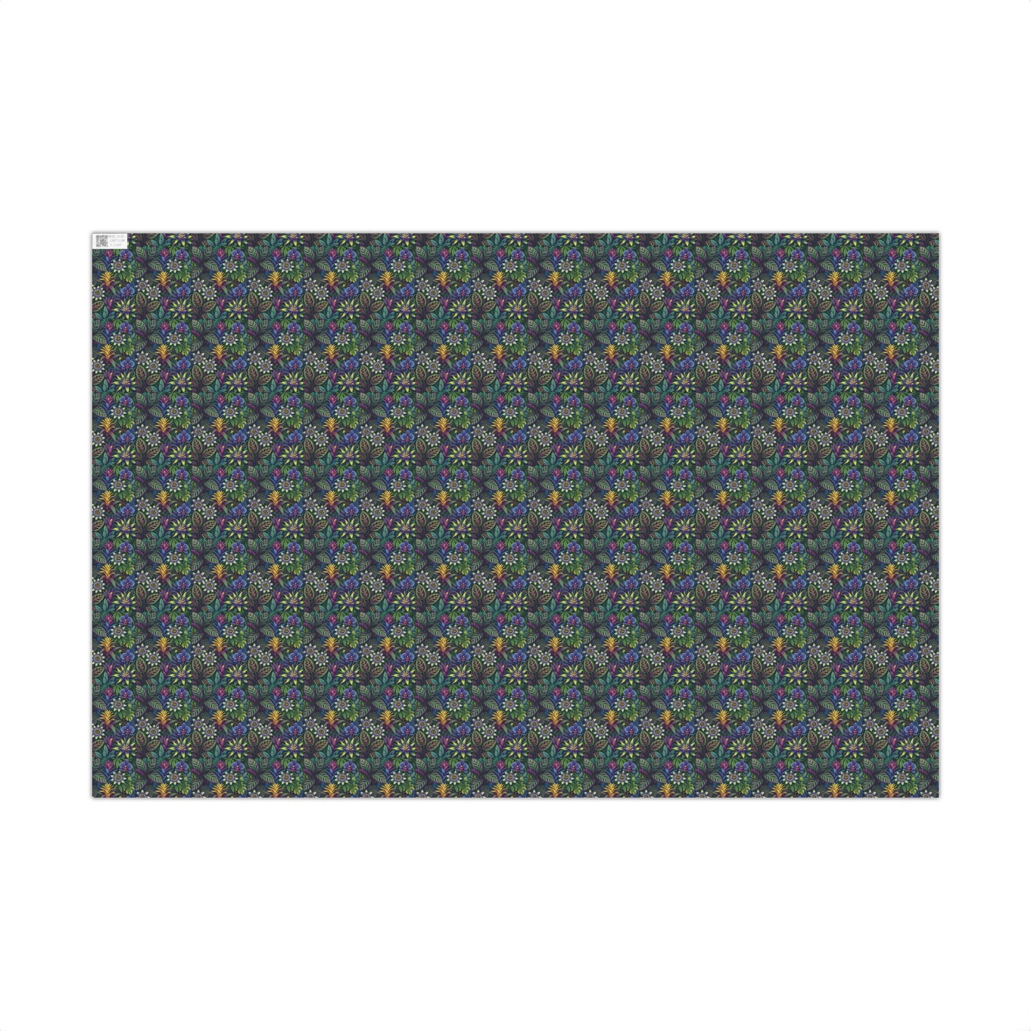 Dark Floral Pattern Gift Wrap Paper | Floral Wrapping Paper Roll