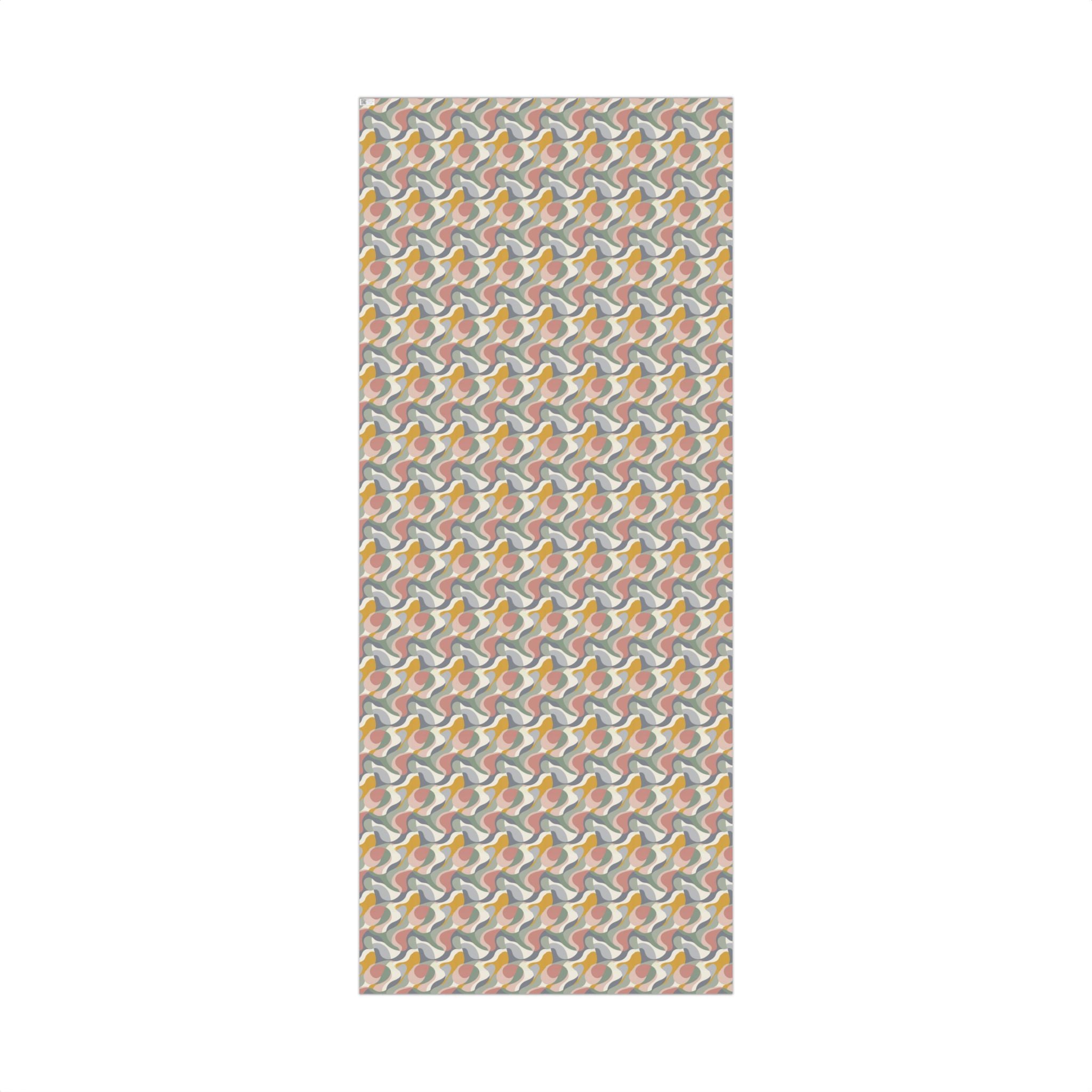 Abstract Retro Swirl Gift Wrap Papers | Colorful Organic Pattern