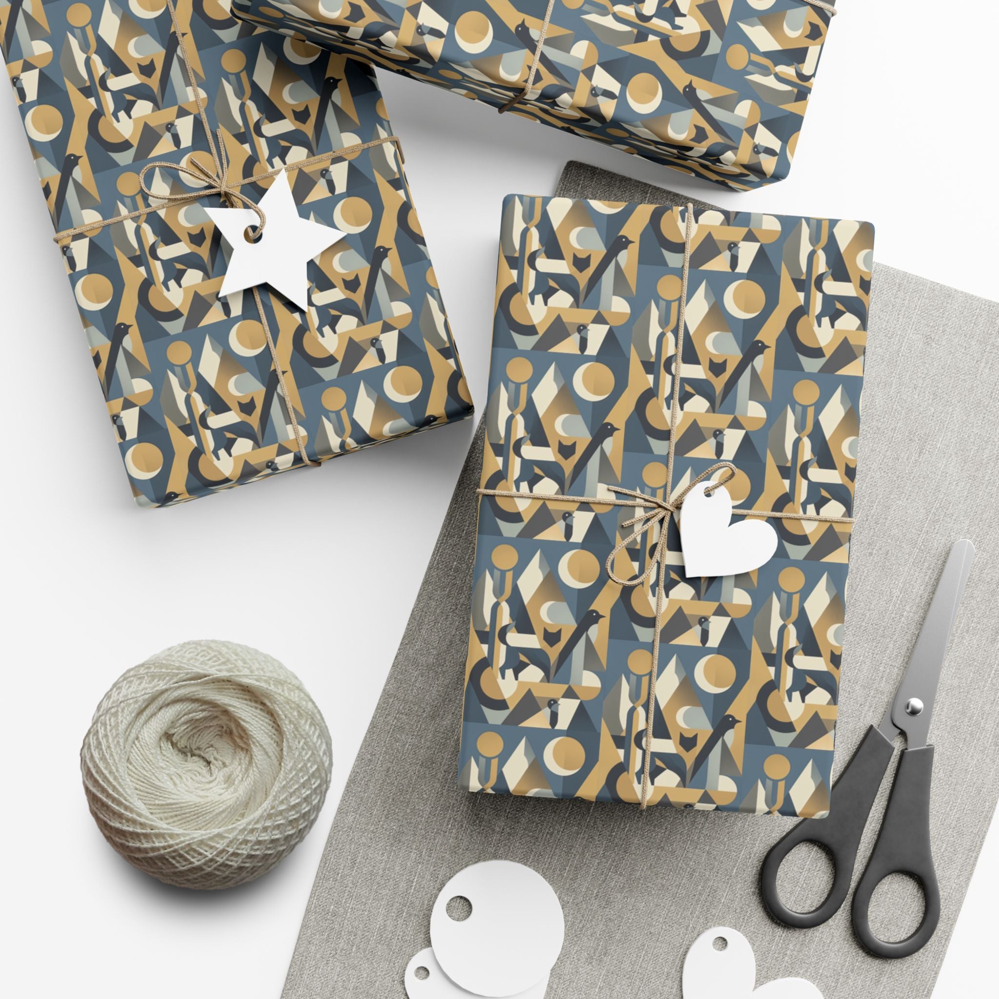 Abstract Geometric Pattern Gift Wrap Papers | Midcentury Modern Wrapping Paper