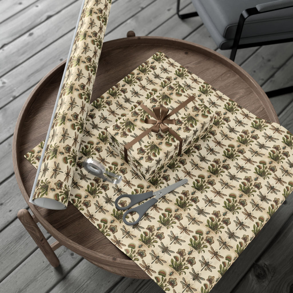 Muted Floral Pattern Gift Wrap Papers | Botanical Wrapping Paper Roll