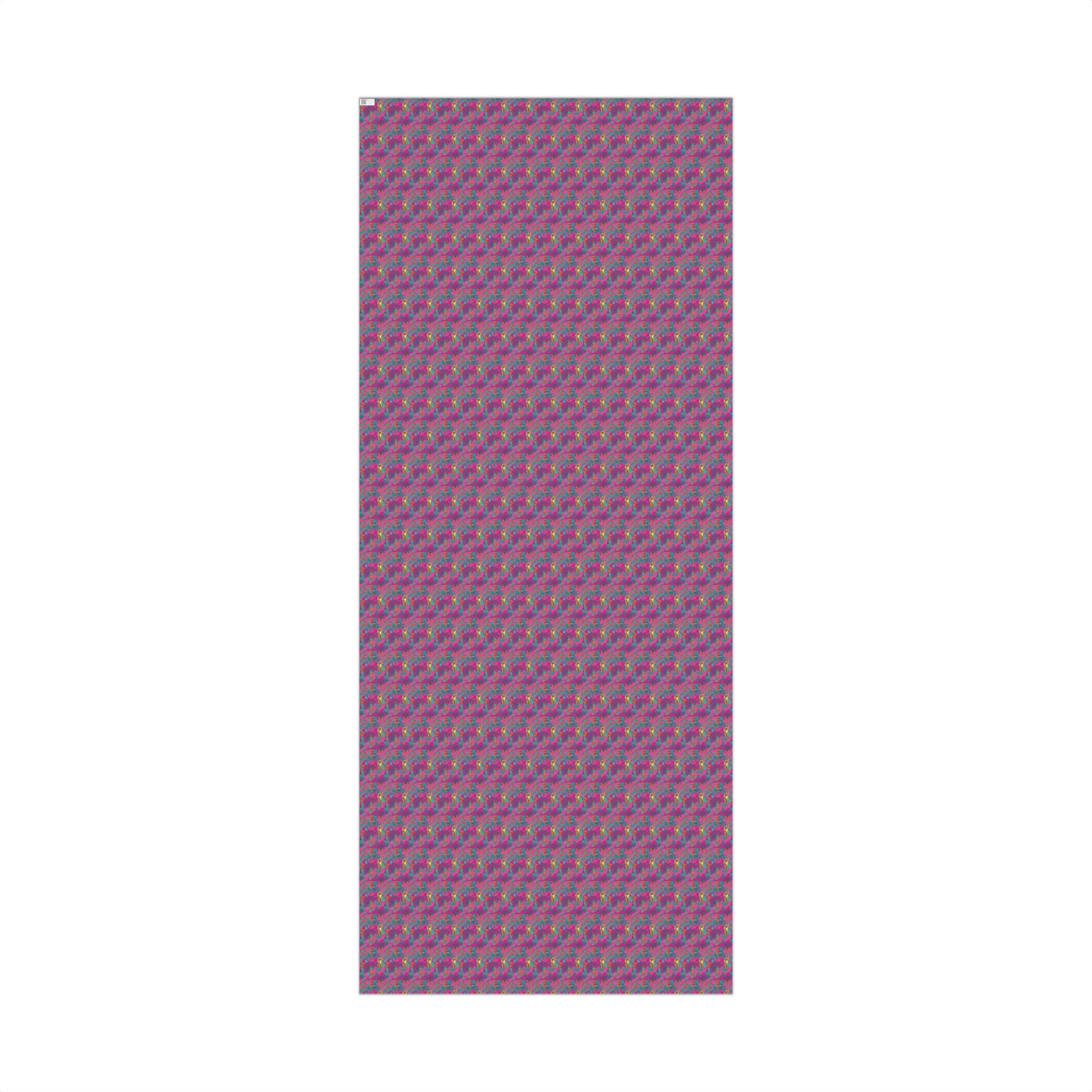 Abstract Colorful Floral Coral Pattern Gift Wrap Paper | Wrapping Paper Roll