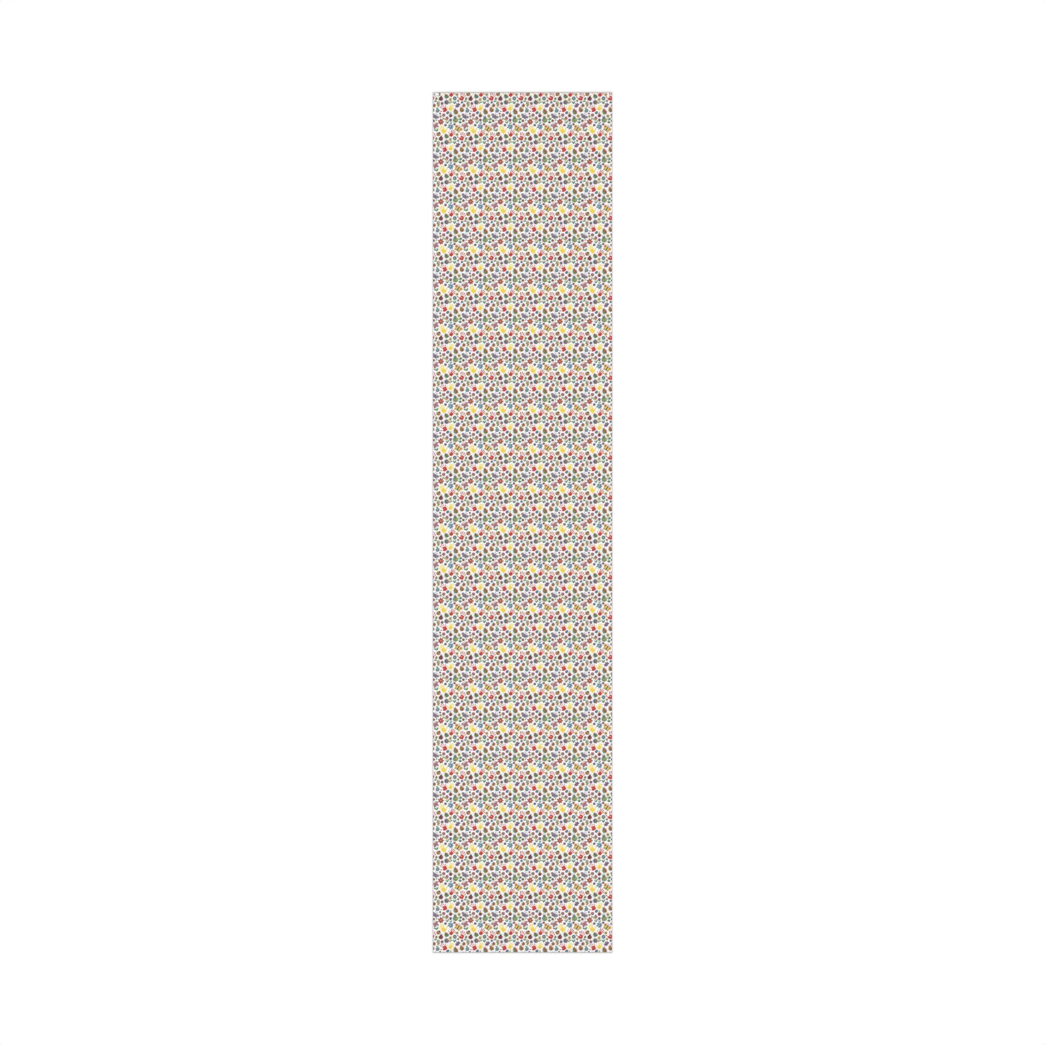Kids Handprint Flowers Pattern Gift Wrap Paper | Floral Children's Wrapping