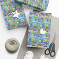 Whimsical Bus and Trees Pattern Gift Wrap Papers | Repeating Kids Wrapping Paper