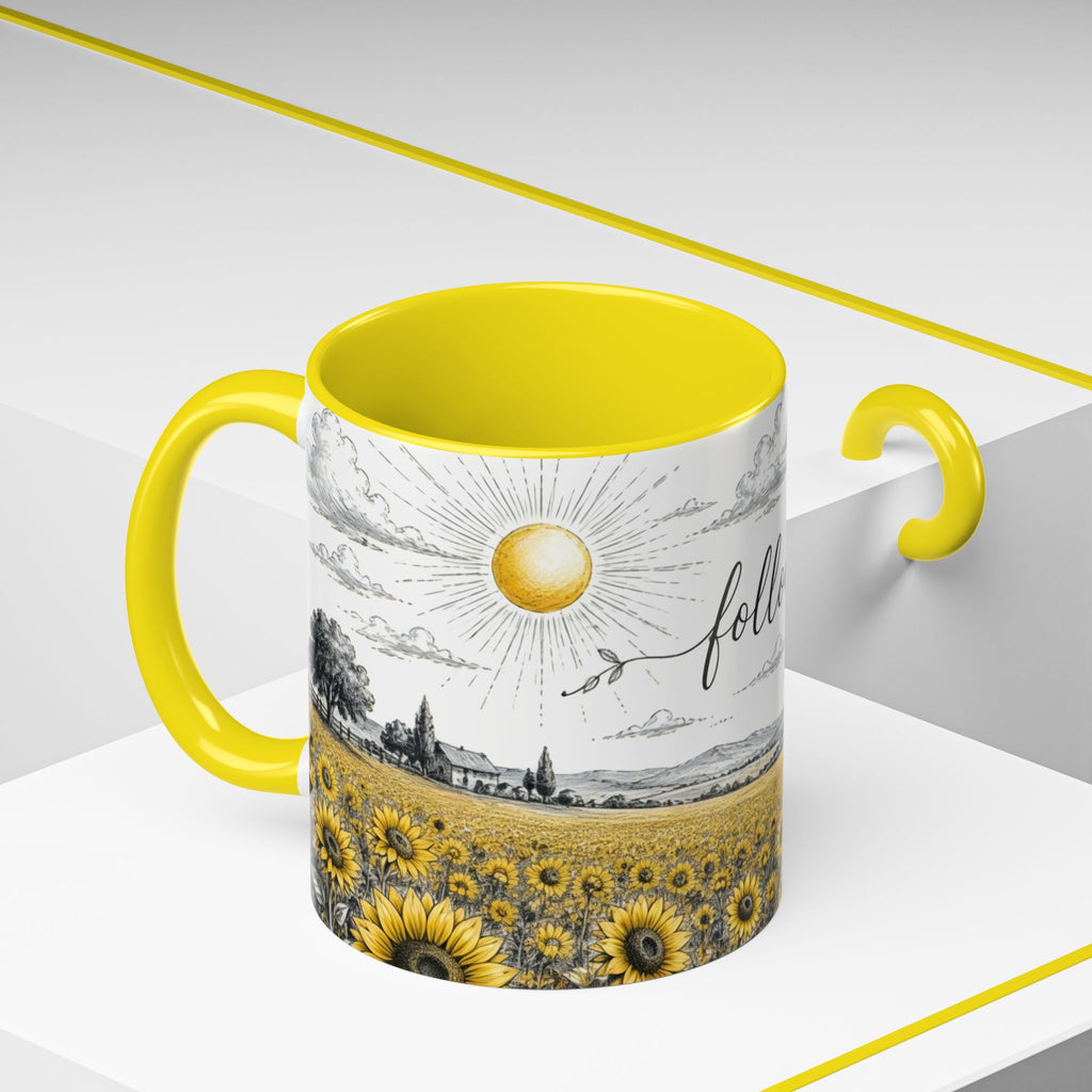 Follow the Sun Sunflower Ceramic Mug